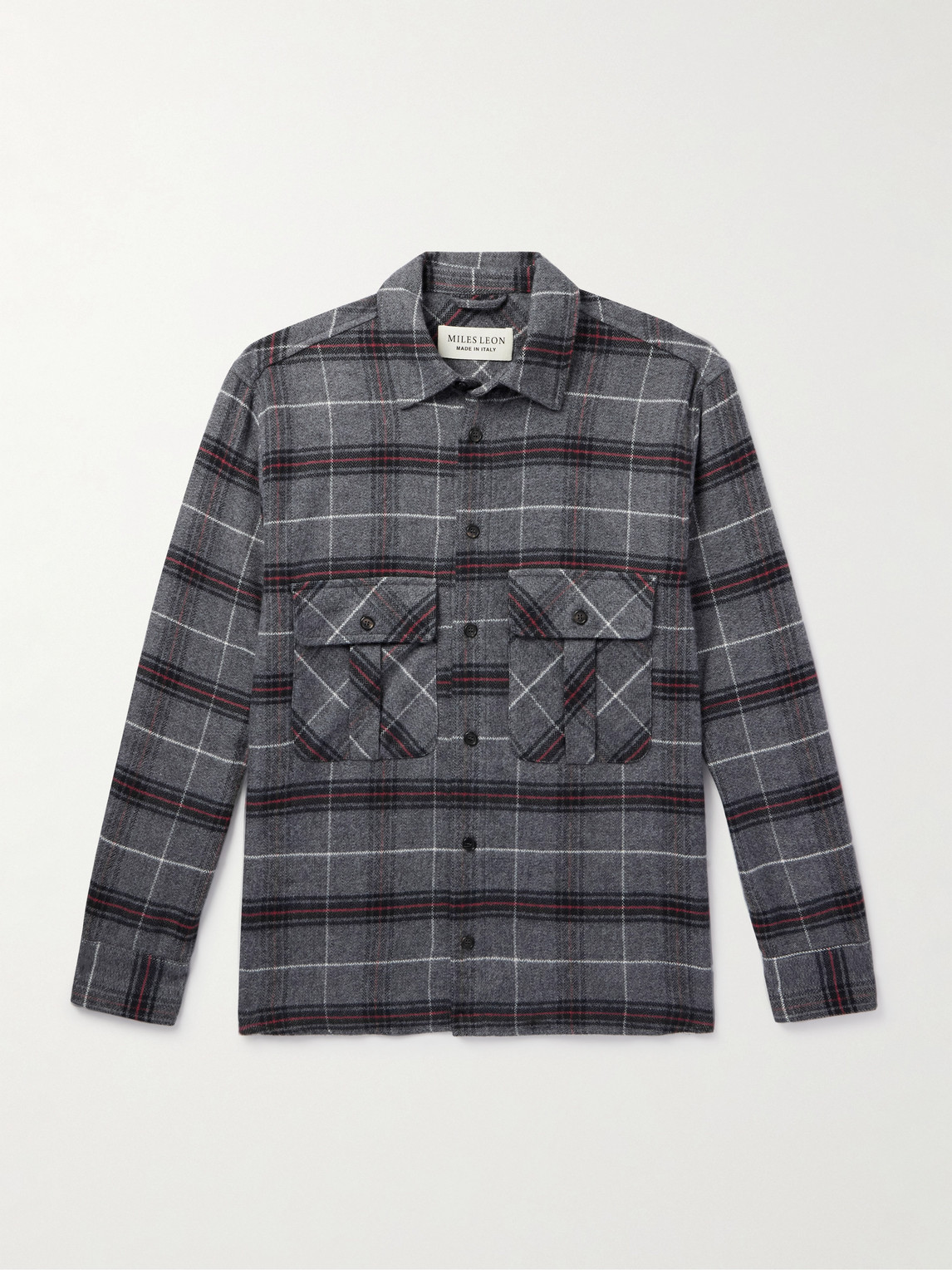 Field Checked Brushed Herringbone Cotton-Flannel Shirt