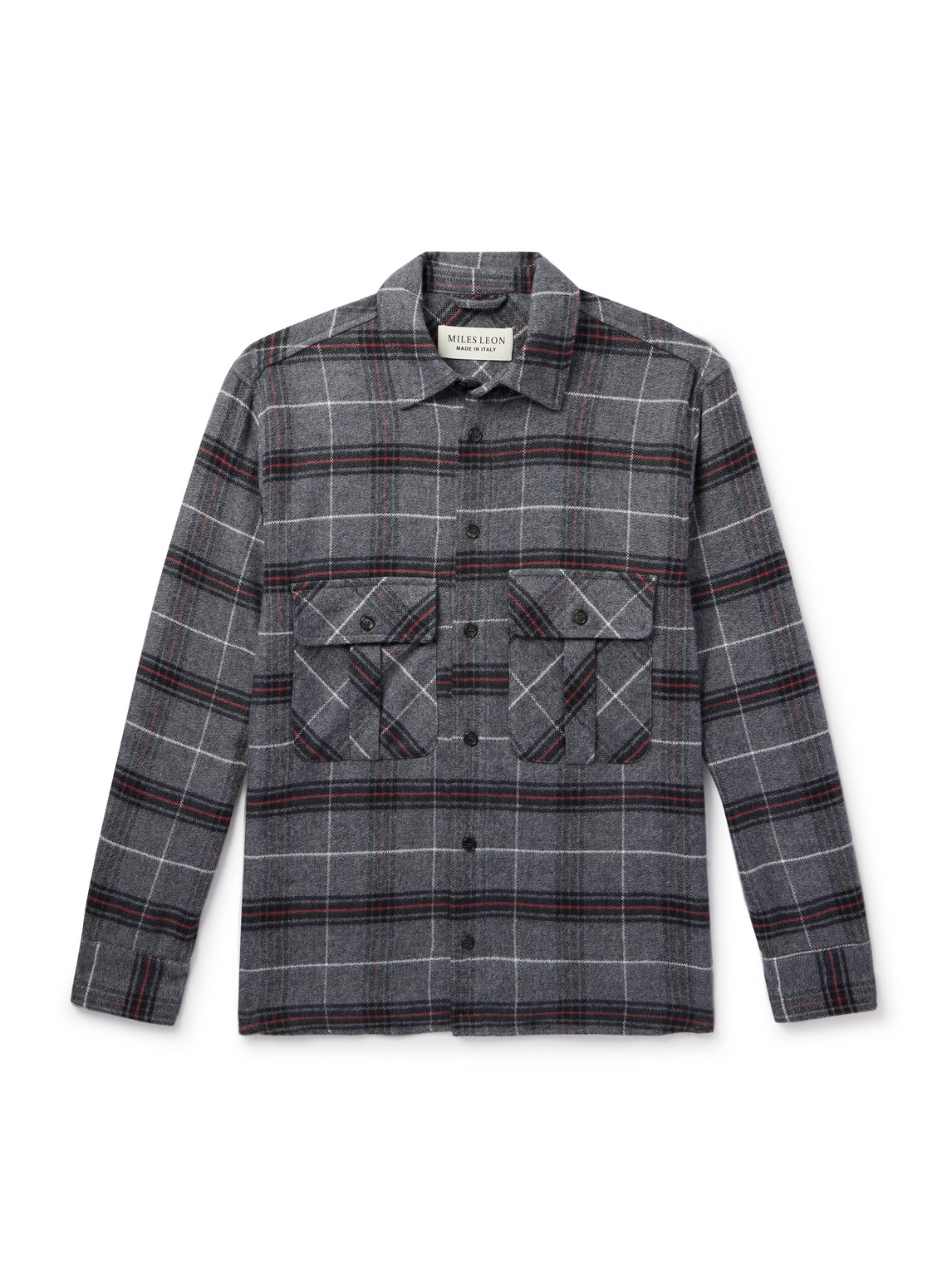 Field Checked Brushed Herringbone Cotton-Flannel Shirt