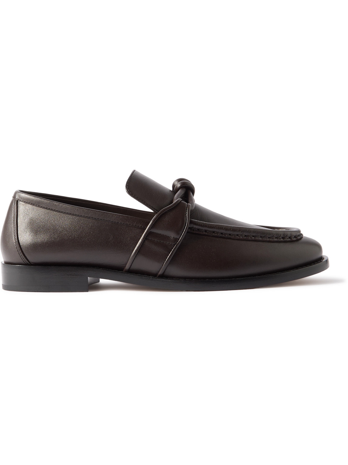 Bottega Veneta Astaire Knot-detailed Leather Loafers In Brown