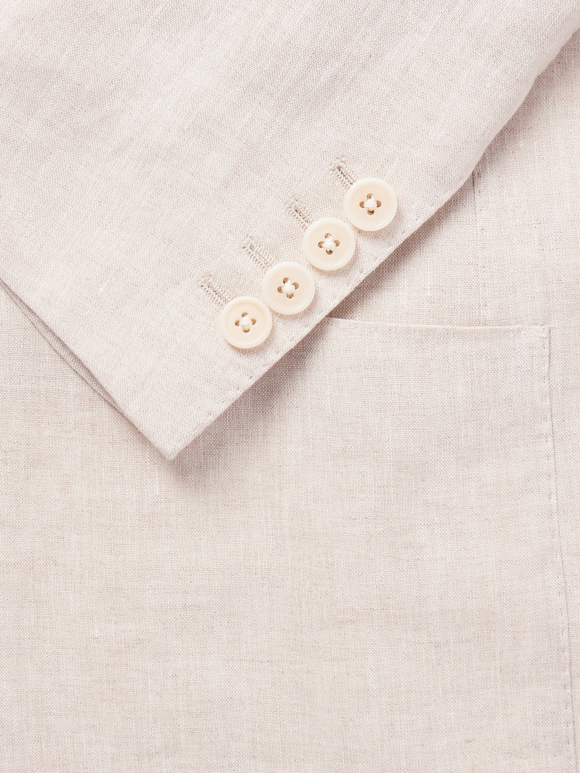 Shop Kingsman Linen Suit Jacket In Neutrals