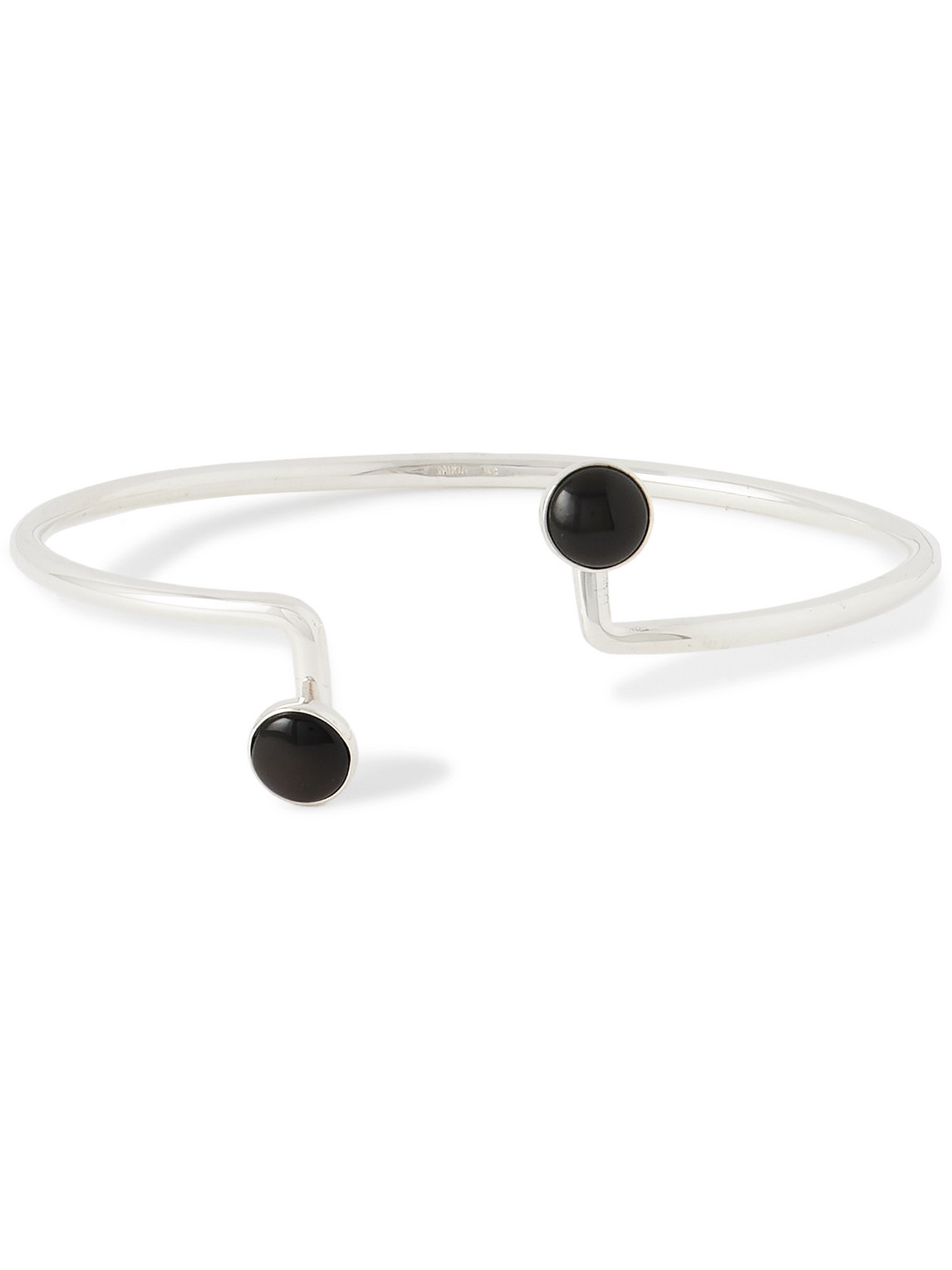Mikia Silver Obsidian Cuff