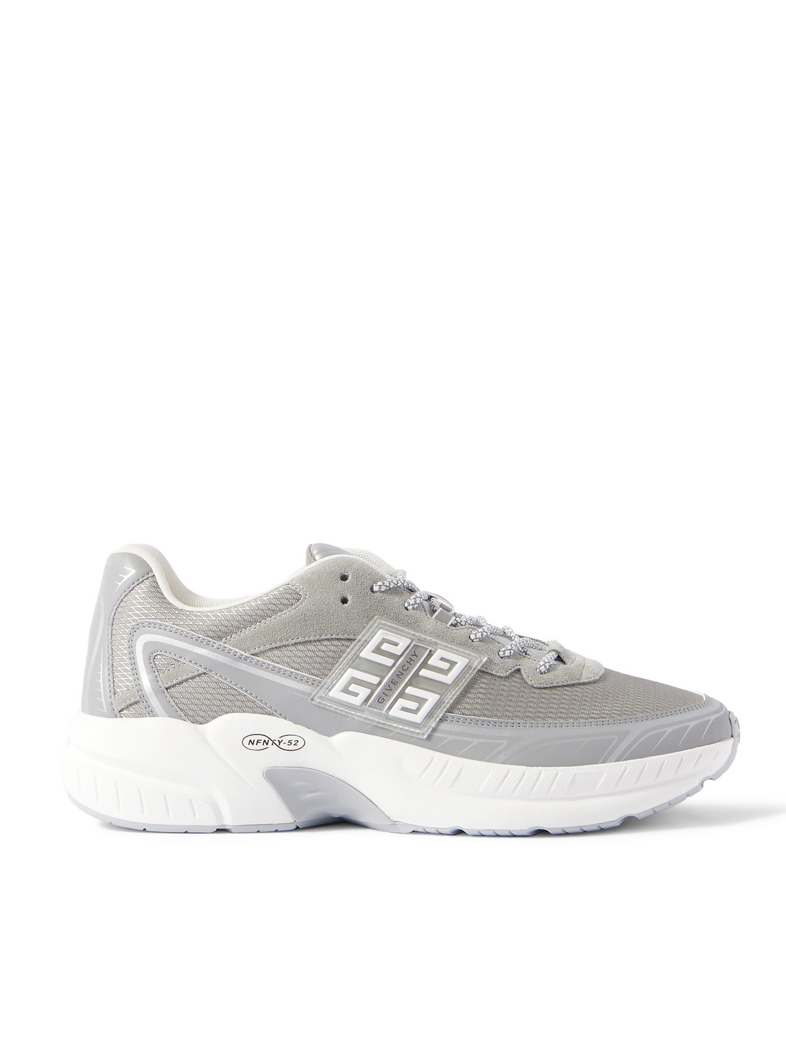 Givenchy Nfnty-52 Sneakers In Suede And Mesh In Gray