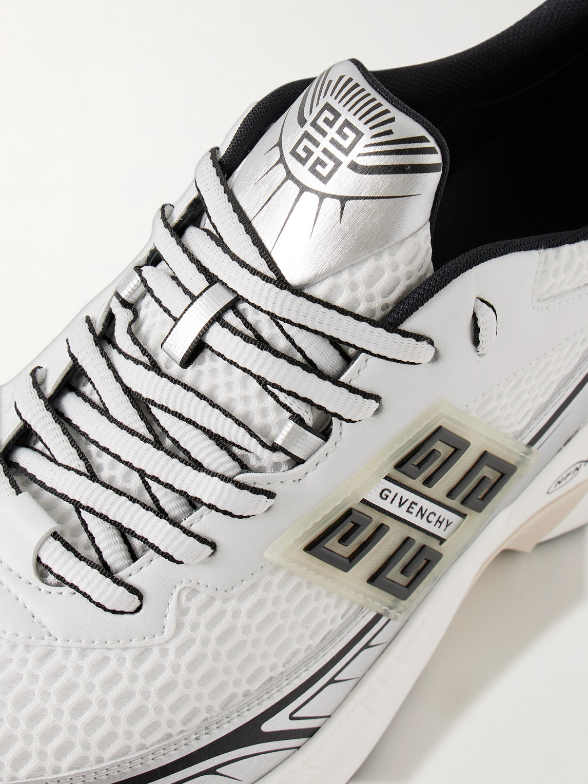 Givenchy White Silvery Polyester Sneakers