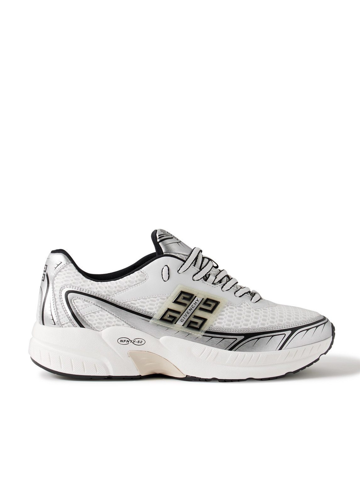 Givenchy White Silvery Polyester Sneakers