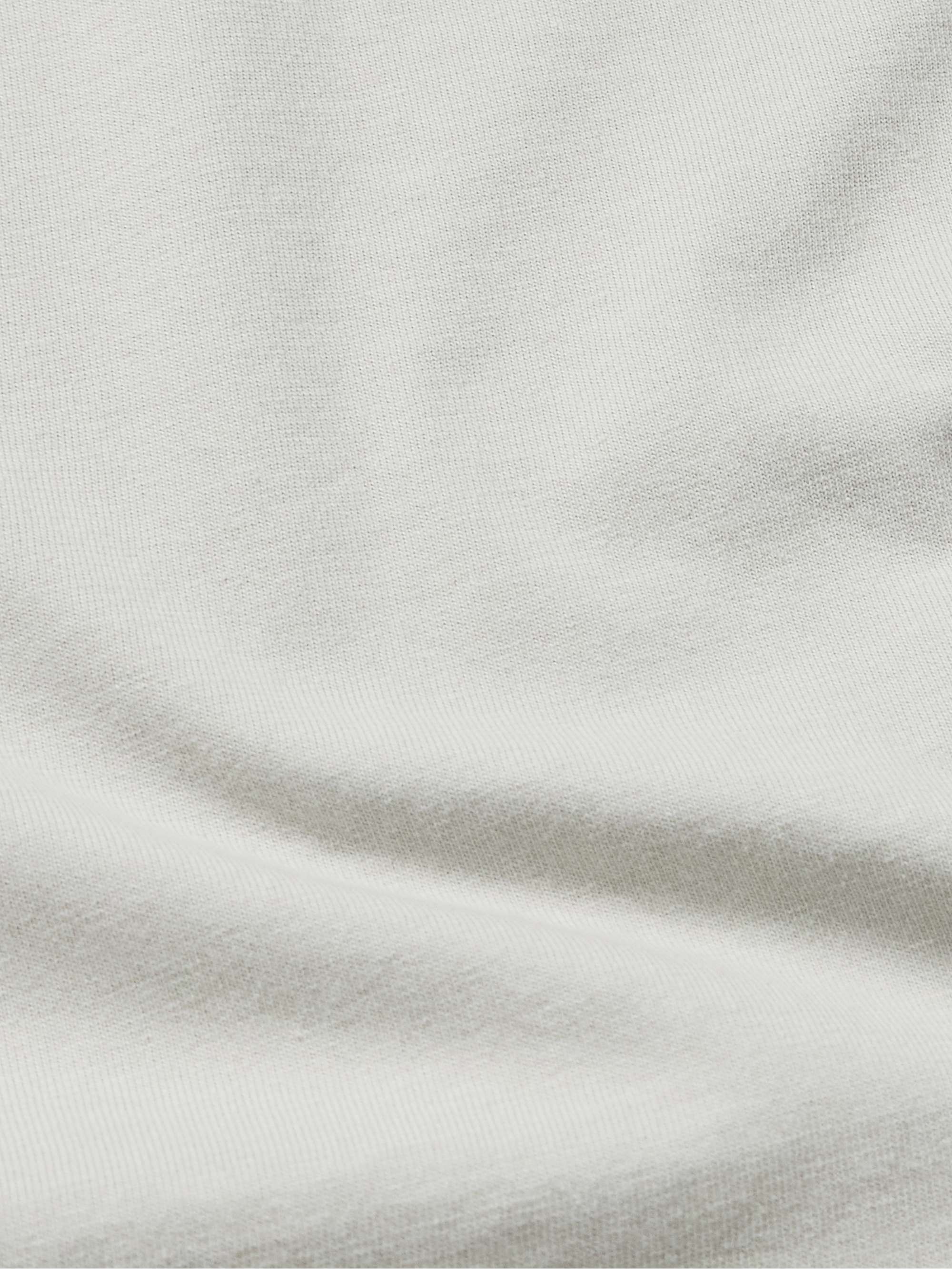 FRAME Logo-Embroidered Cotton-Jersey T-Shirt