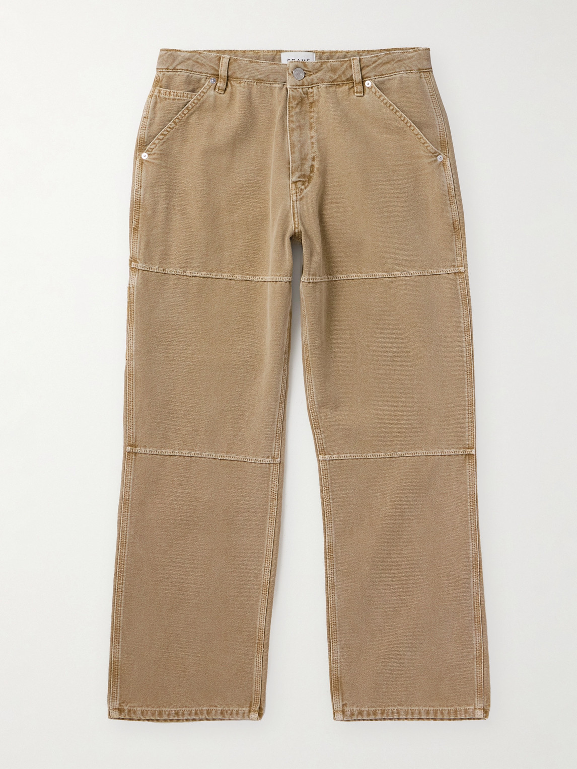 FRAME – Straight-Leg Panelled Cotton-Canvas Trousers