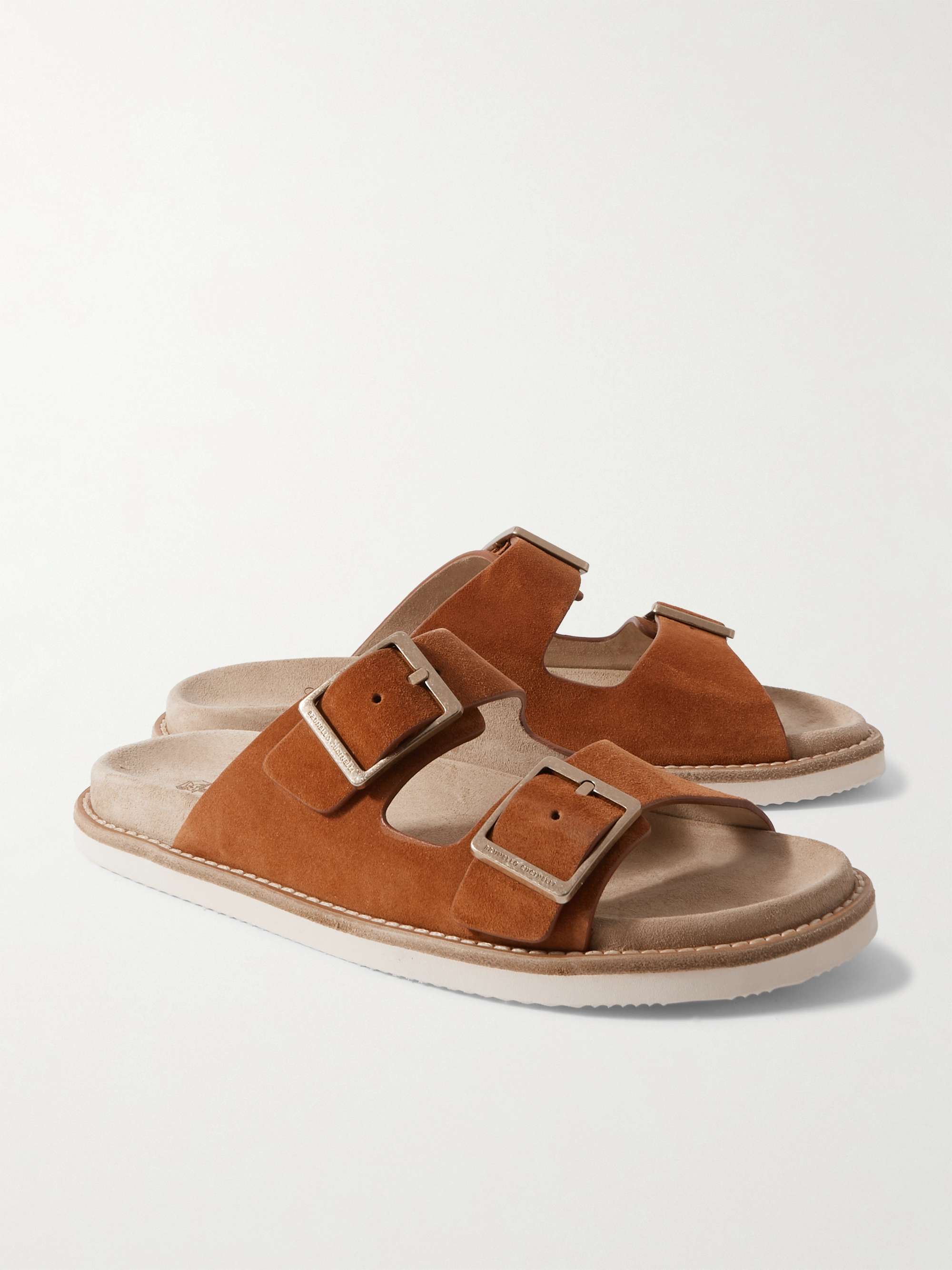 BRUNELLO CUCINELLI Sandalen aus Veloursleder