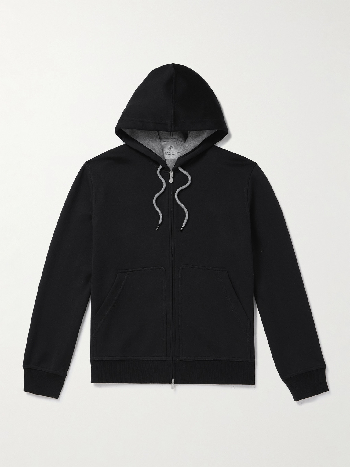 Brunello Cucinelli Cotton-Blend Jersey Zip-Up Hoodie - Men | Thumbnail 6 Brunello Cucinelli Cotton-Blend Jersey Zip-Up Hoodie - Men | Thumbnail 6