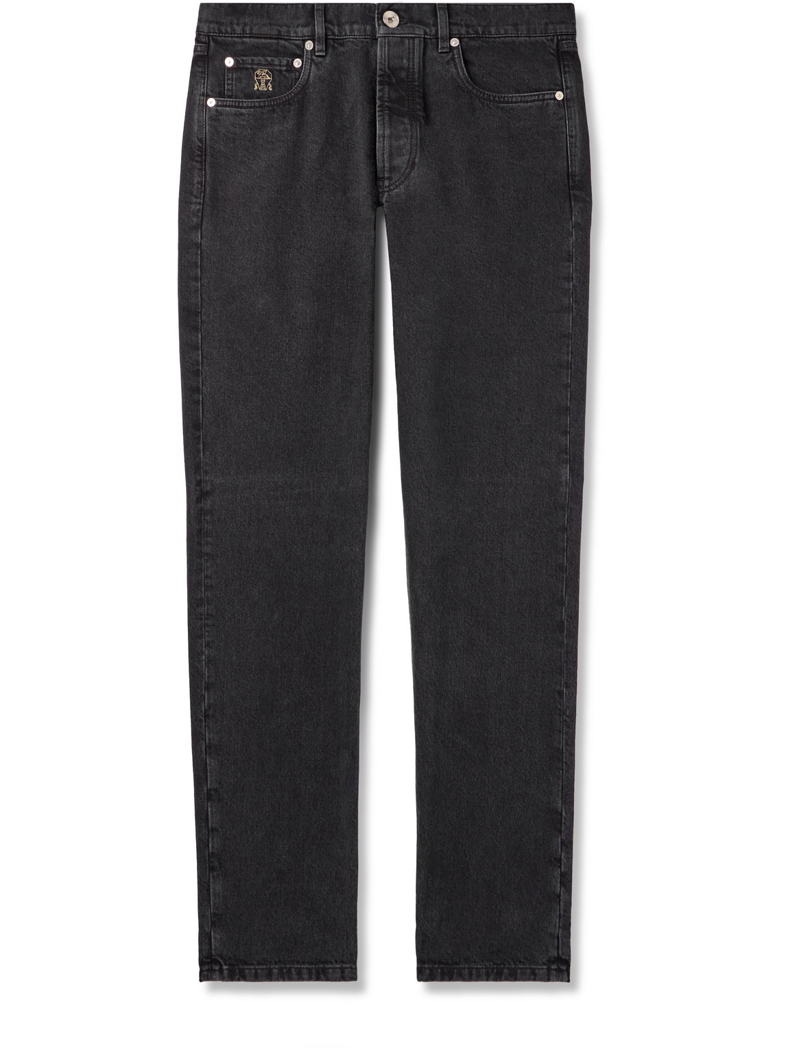 Brunello Cucinelli Straight-leg Jeans In Black