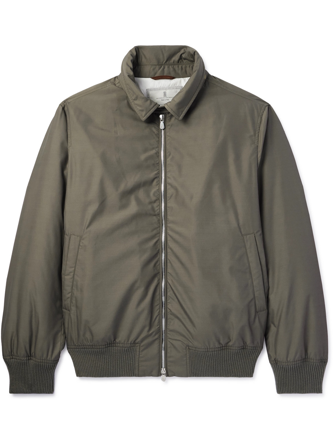 Brunello Cucinelli Padded Shell Jacket In Green