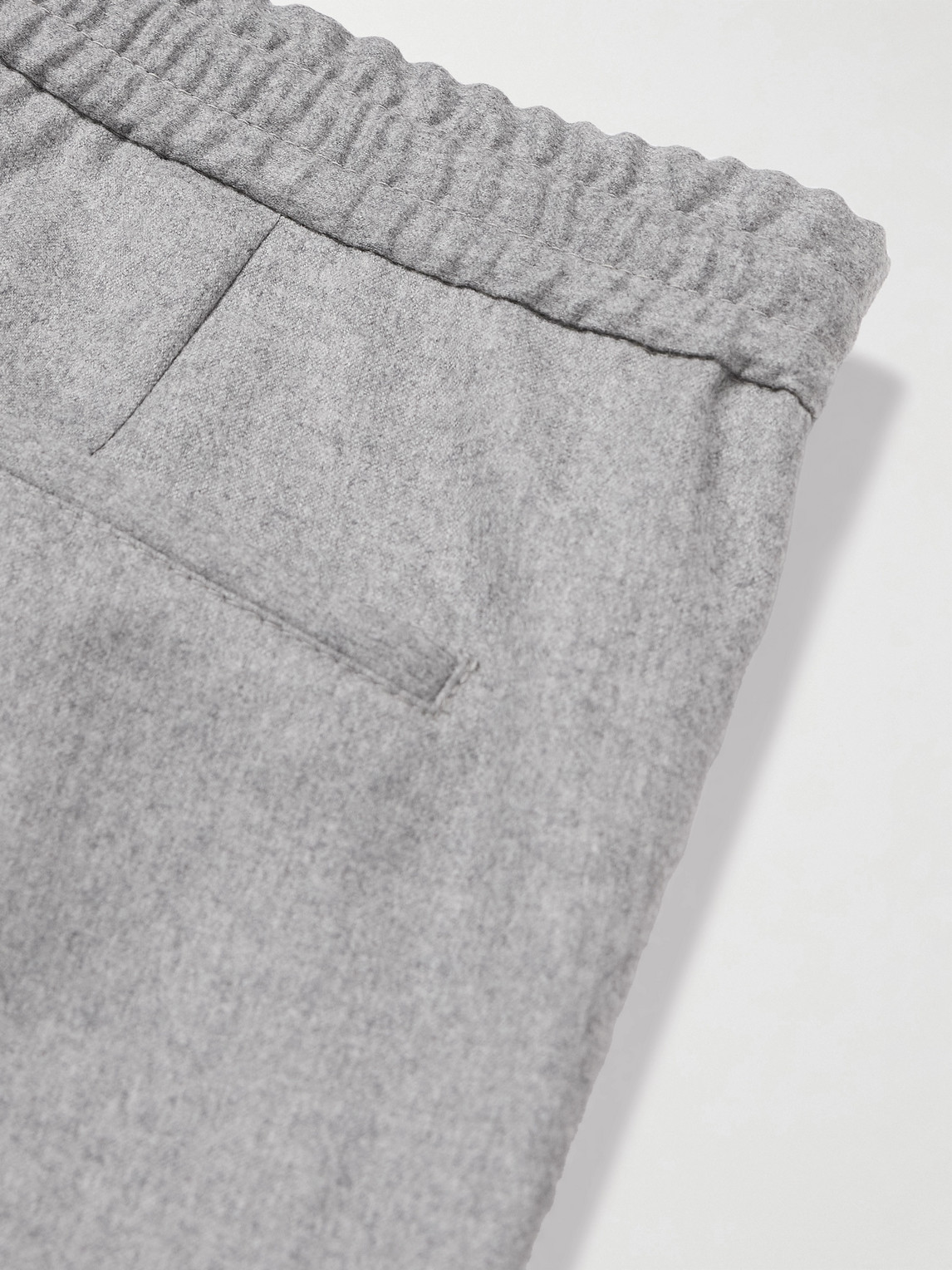 Brunello Cucinelli Pleated Drawstring Trousers In Gray