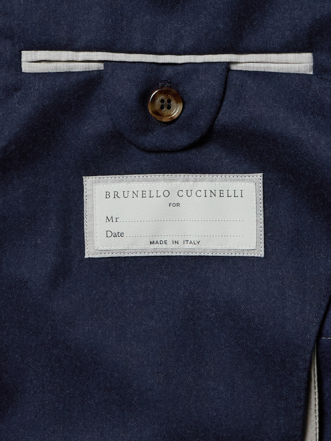 BRUNELLO CUCINELLI UNSTRUCTURED VIRGIN WOOL-FLANNEL BLAZER