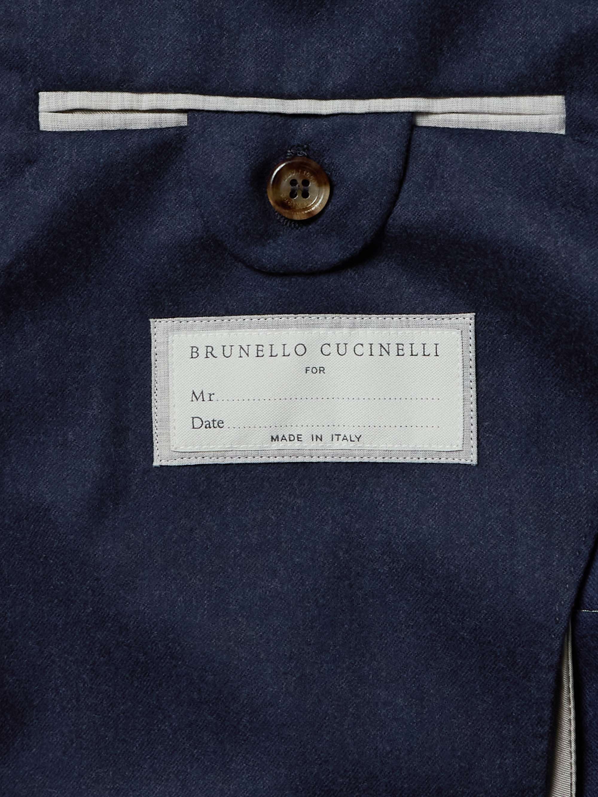 BRUNELLO CUCINELLI Unstructured Virgin Wool-Flannel Blazer