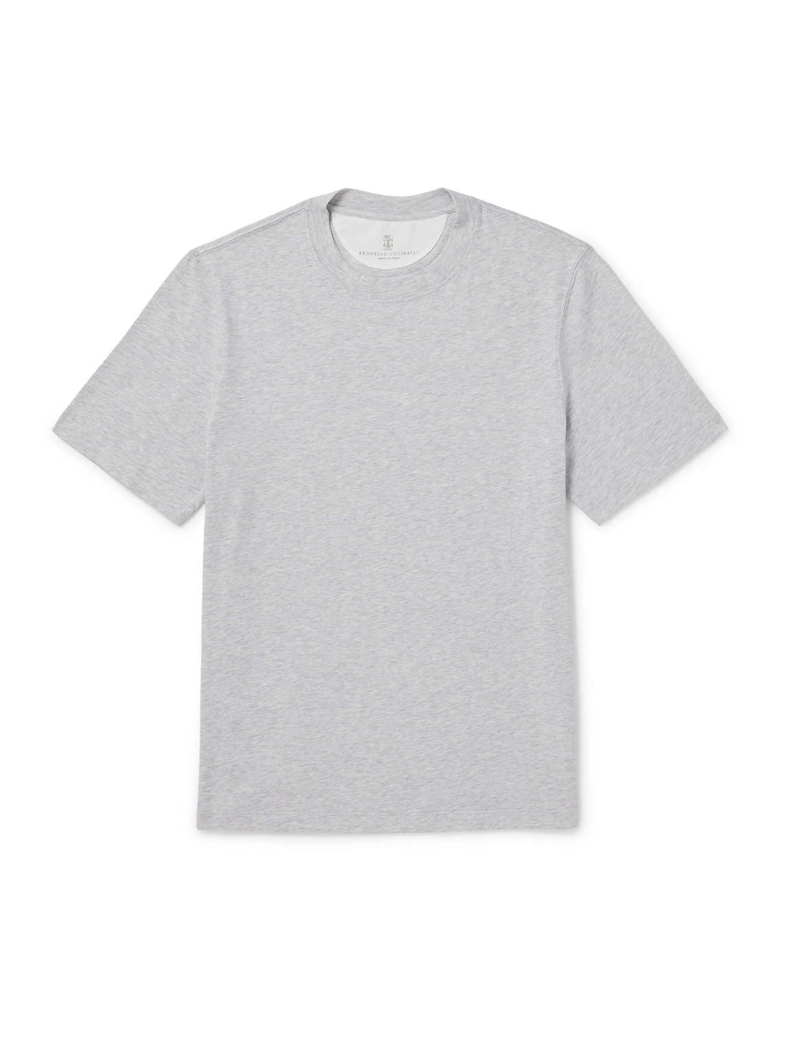 Brunello Cucinelli Cotton-jersey T-shirt In Gray