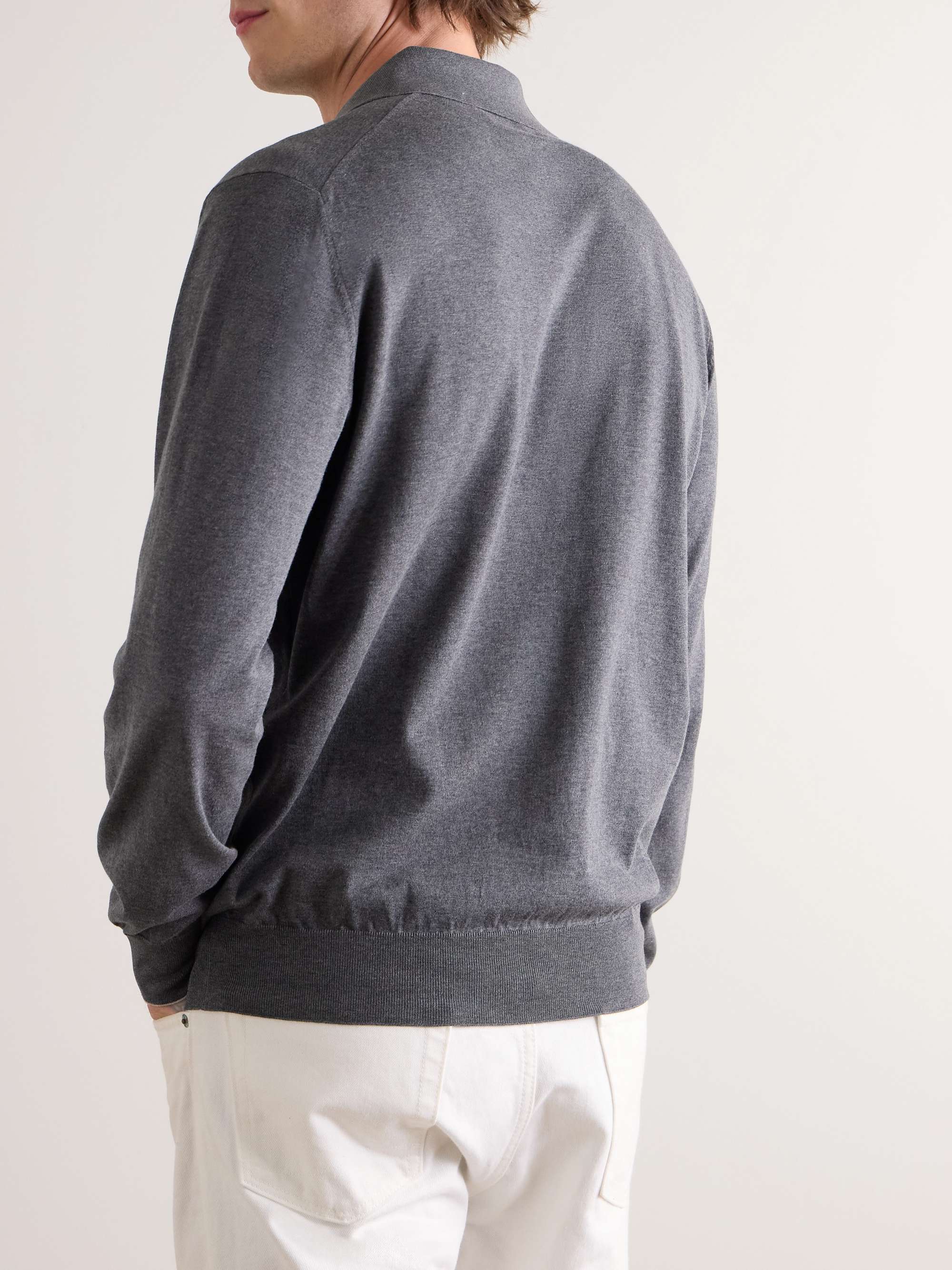 BRUNELLO CUCINELLI Knitted Cotton Polo Shirt
