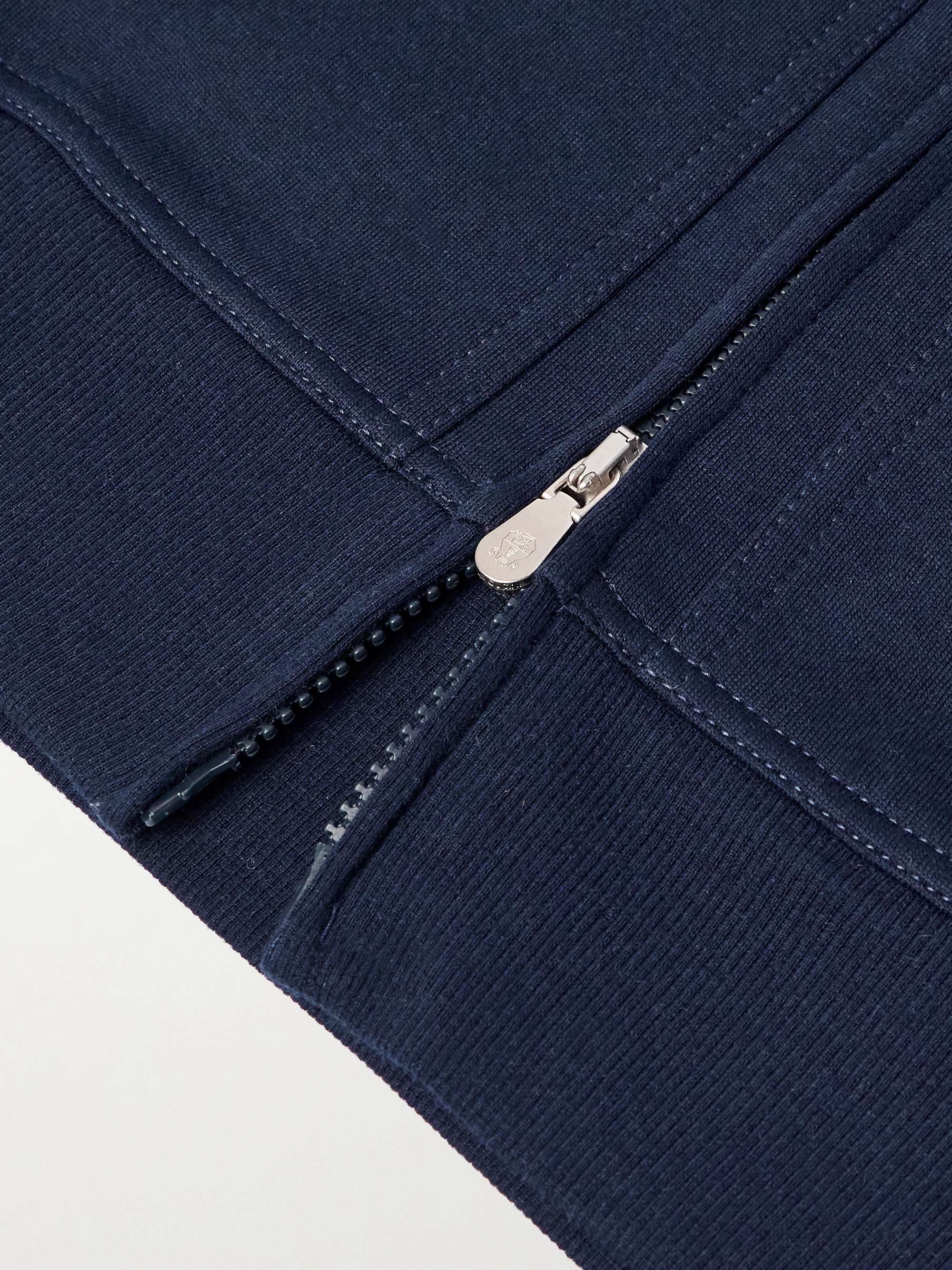 BRUNELLO CUCINELLI Cotton-Blend Jersey Zip-Up Hoodie for Men