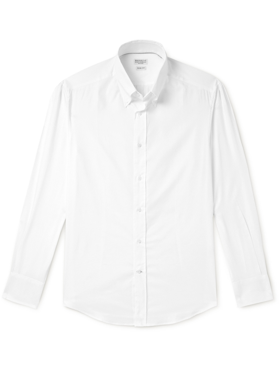 Brunello Cucinelli Button-Down Collar Cotton-Poplin Shirt - Men