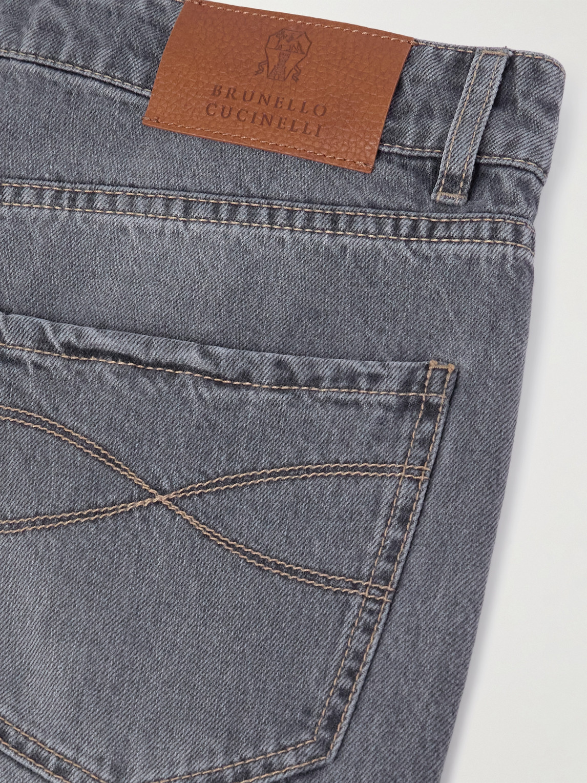 Brunello Cucinelli Leisure Straight-leg Jeans In Gray