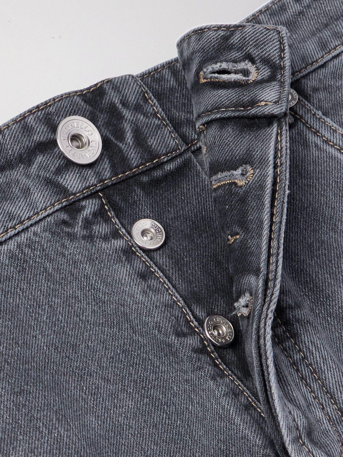 Brunello Cucinelli Leisure Straight-leg Jeans In Gray