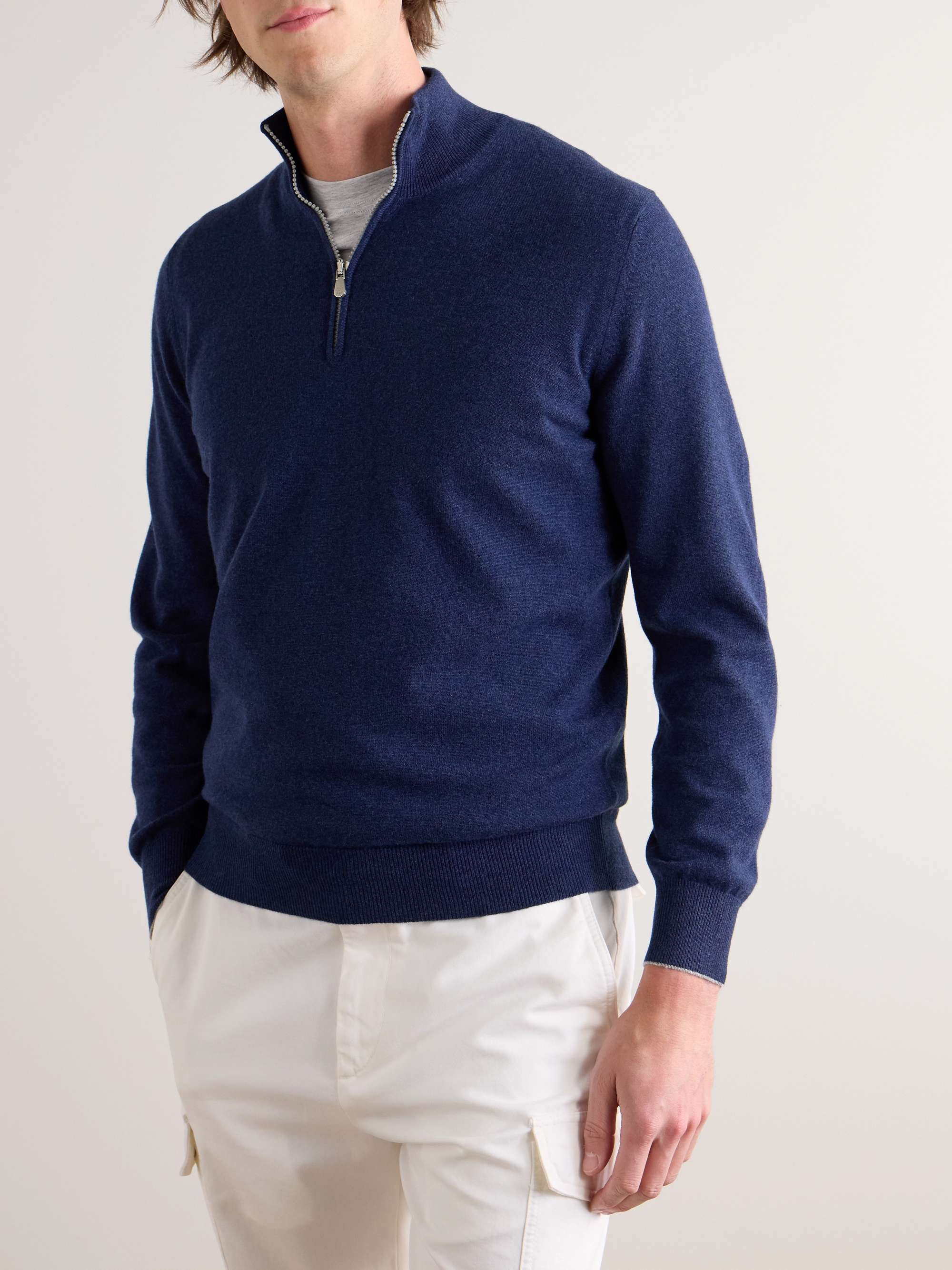 BRUNELLO CUCINELLI Cashmere Half-Zip Sweater