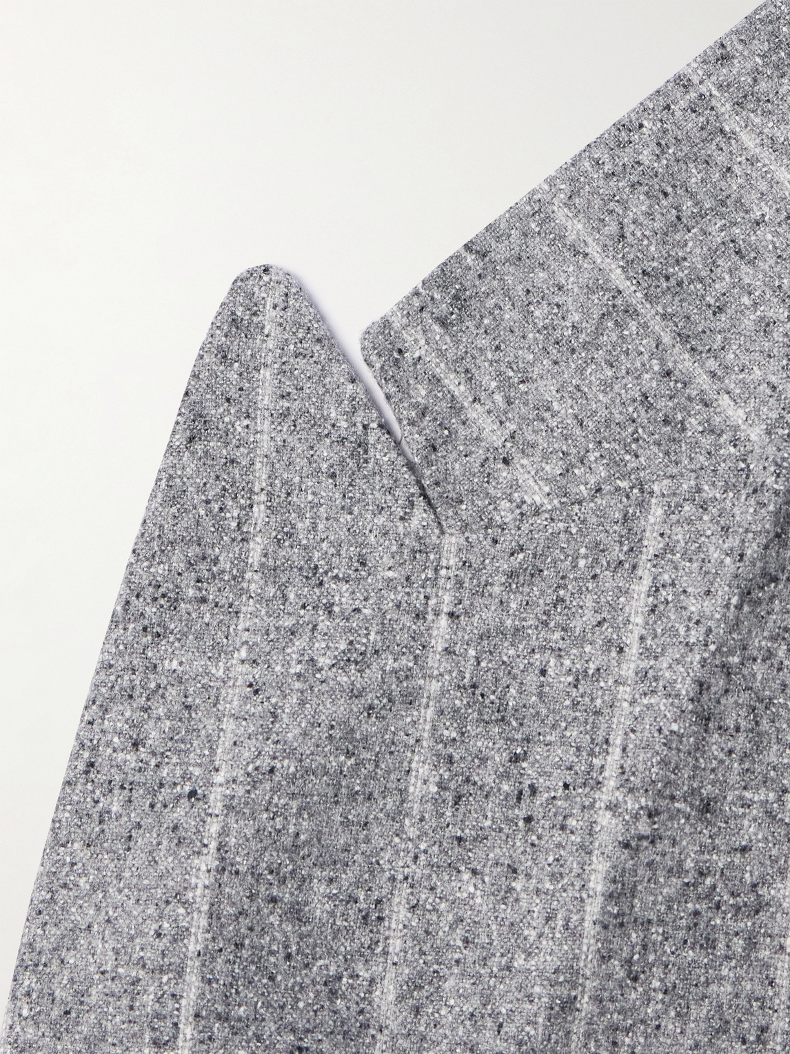 Shop Brunello Cucinelli Double-breasted Striped Silk, Wool And Cashmere-blend Blazer In Unknown