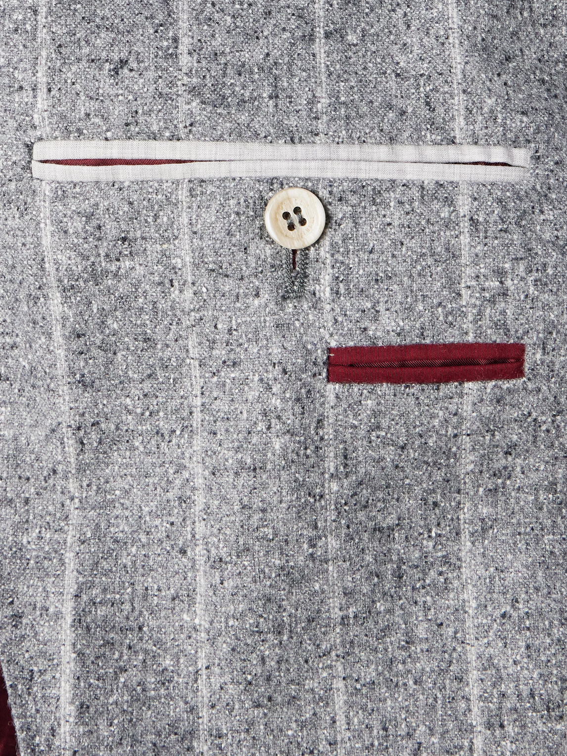 BRUNELLO CUCINELLI DOUBLE-BREASTED STRIPED SILK, WOOL AND CASHMERE-BLEND BLAZER