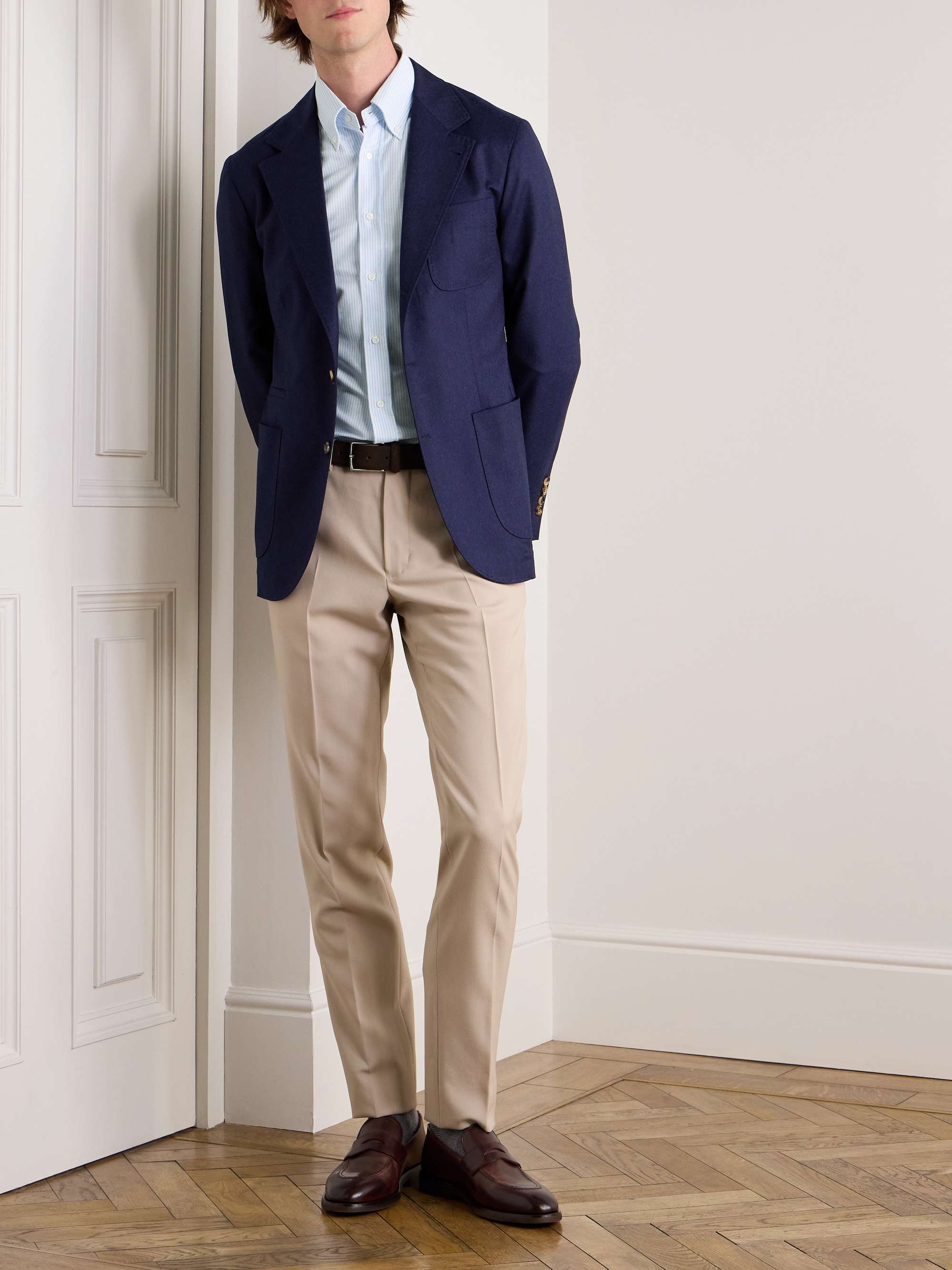 Brunello Cucinelli virgin wool blazer - Blue