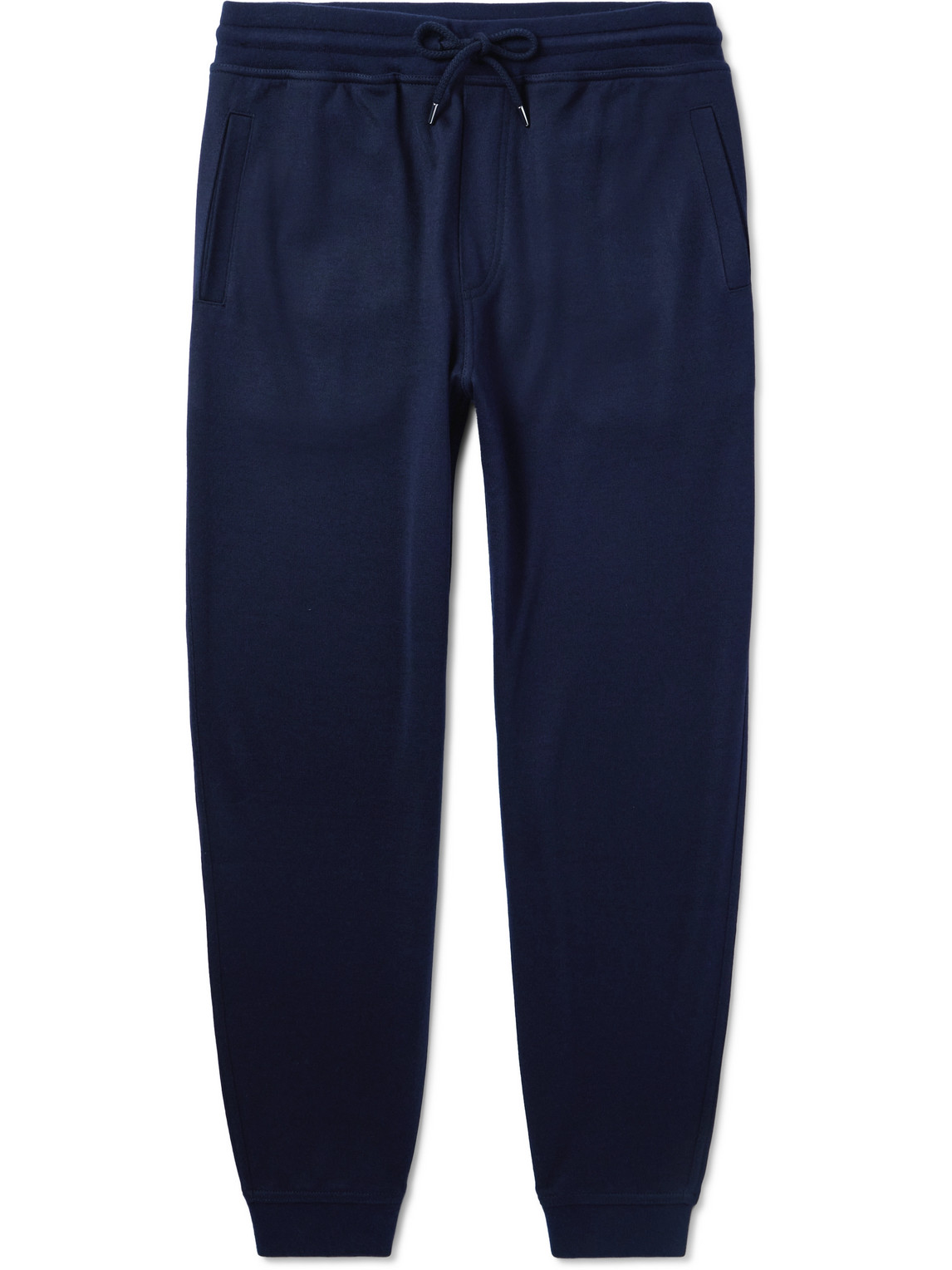 Brunello Cucinelli Tapered Cashmere-blend Sweatpants In Blue