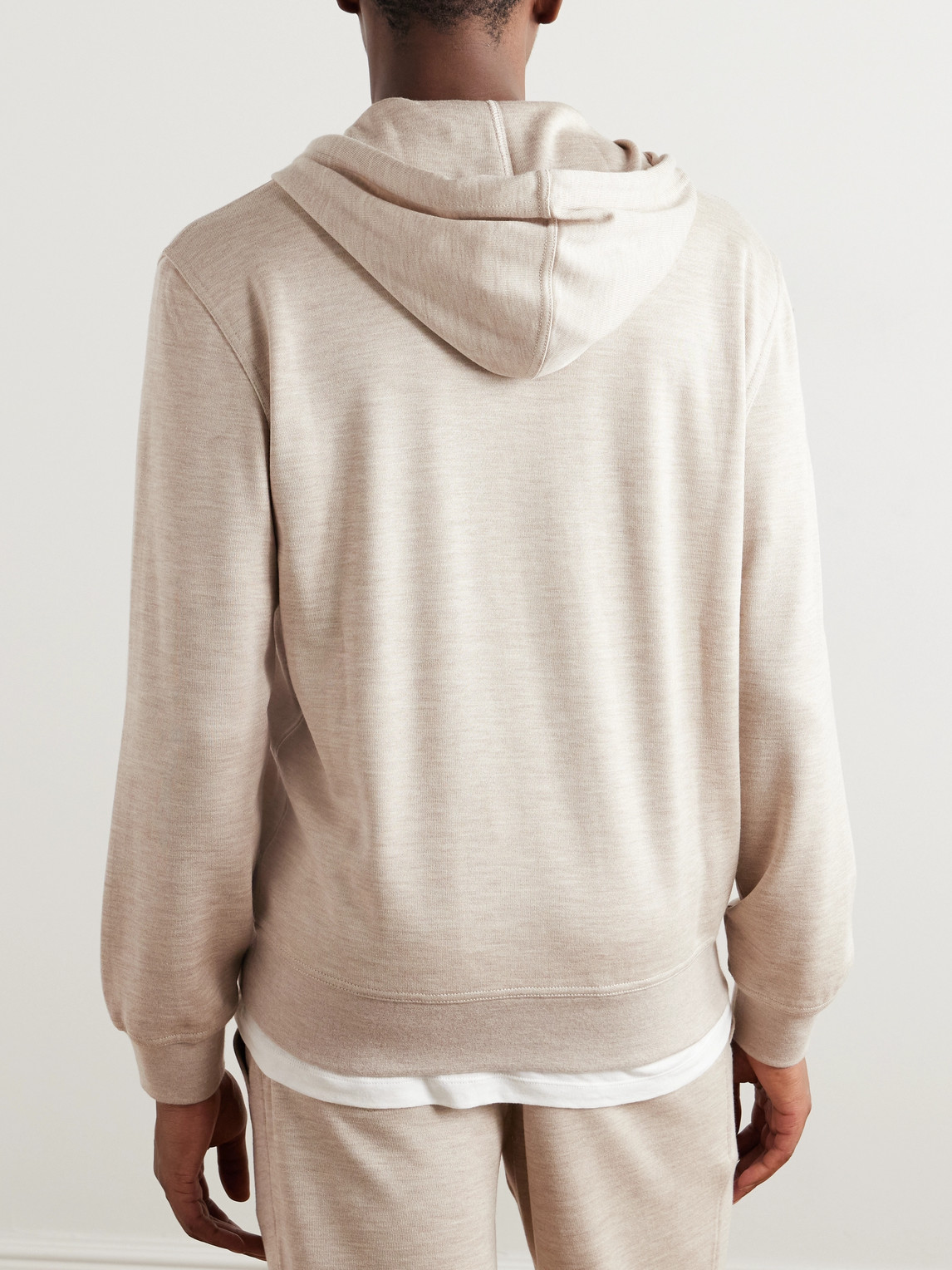 Brunello Cucinelli Cashmere-blend Zip-up Hoodie In Neutrals