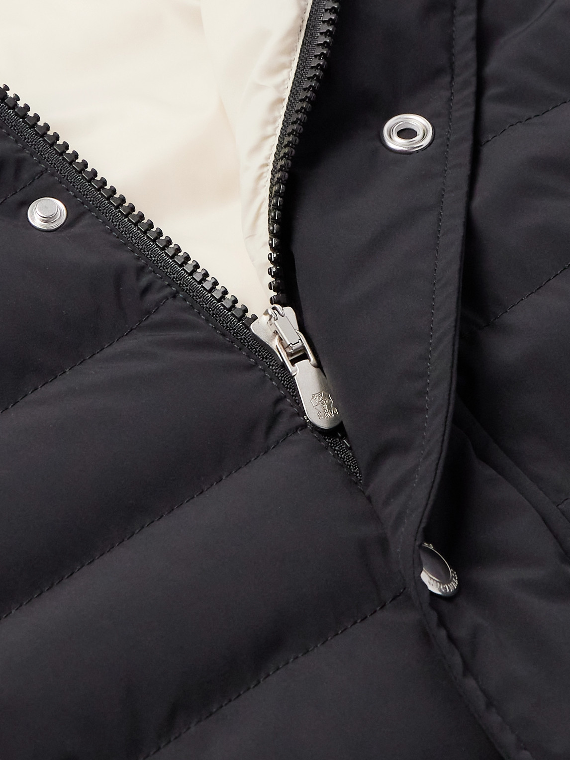 Brunello Cucinelli Quilted Shell Down Shirt Jacket In Black
