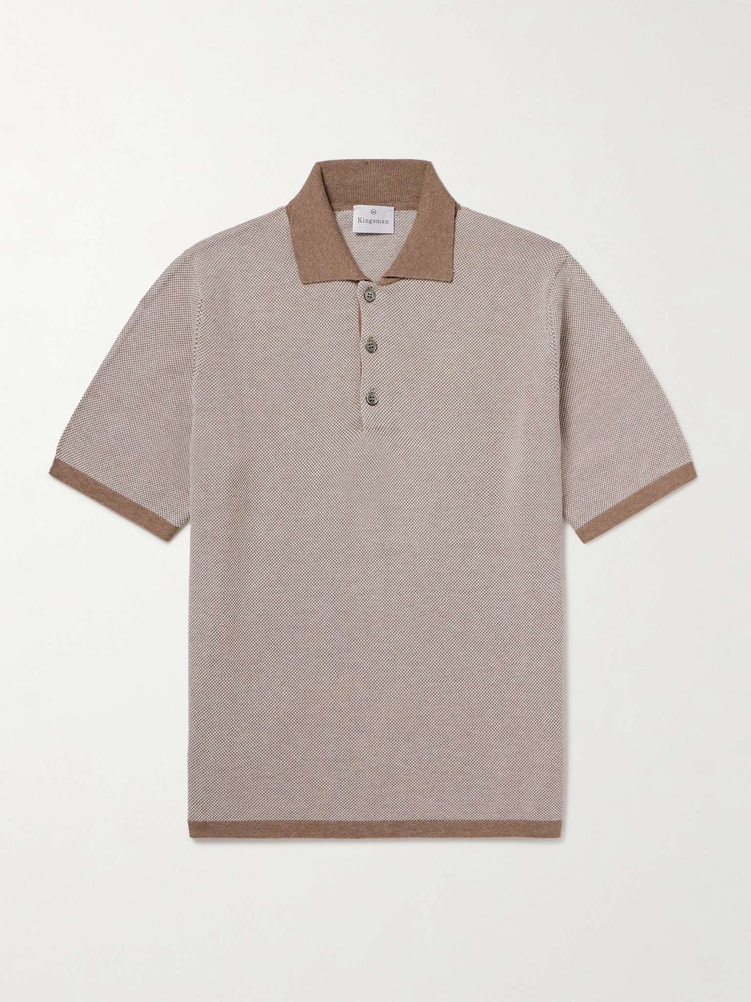 Swinton Tartan Crest Birdseye Mesh Polo Shirt