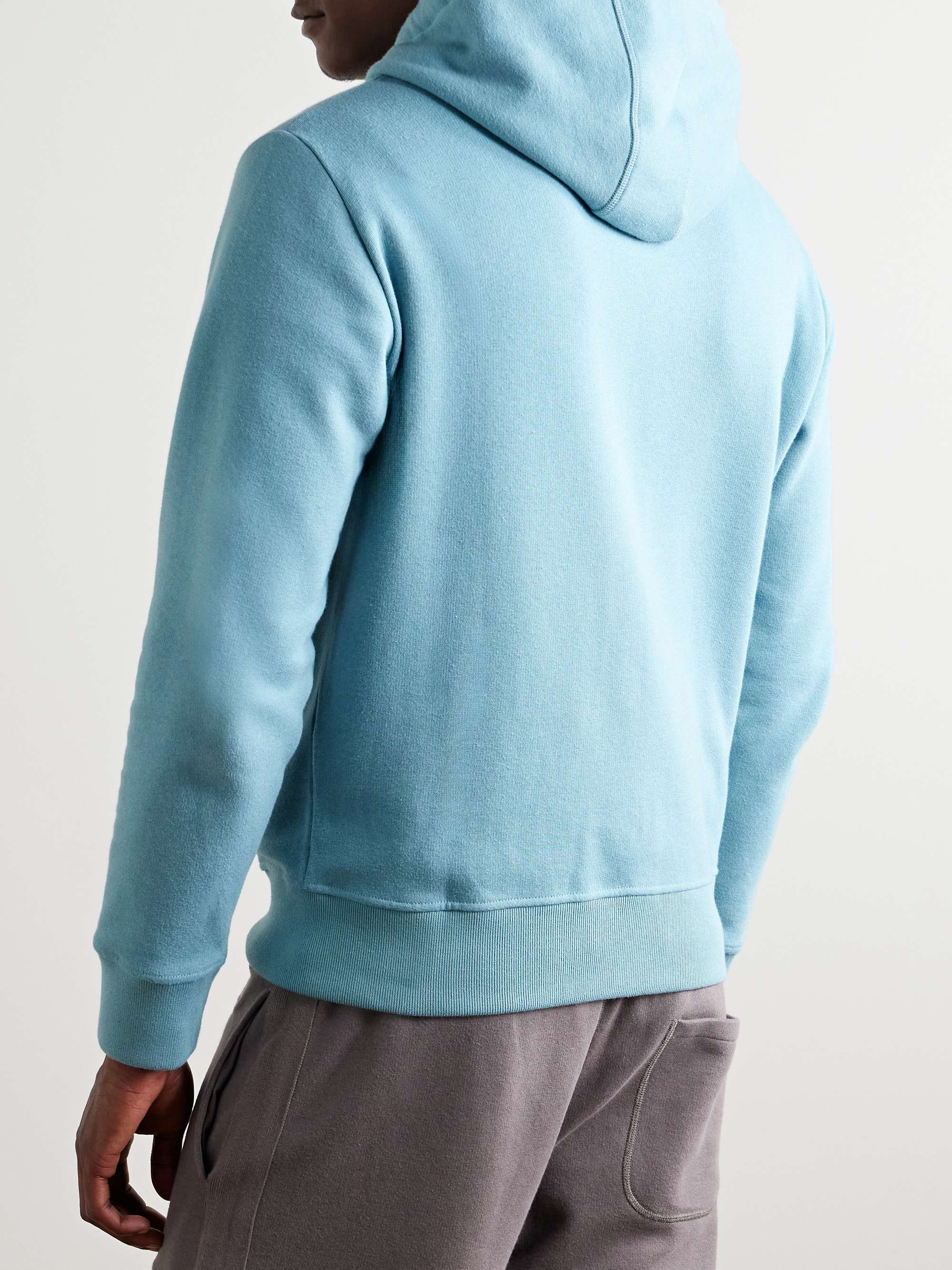 KINGSMAN Cotton and Cashmere-Blend Zip-Up Hoodie