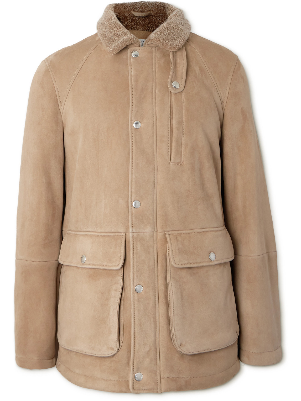 Brunello Cucinelli Shearling Jacket In Brown