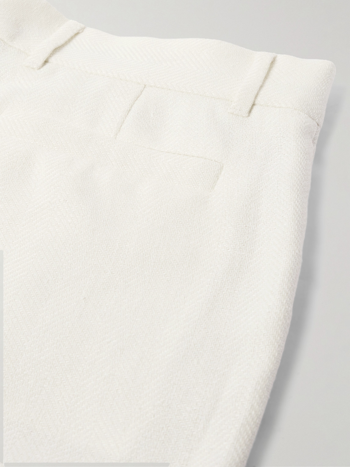  Brunello Cucinelli - Straight-leg Linen, Silk, Wool And Cotton-blend Bermuda Shorts - Men - Neutrals - It 56 