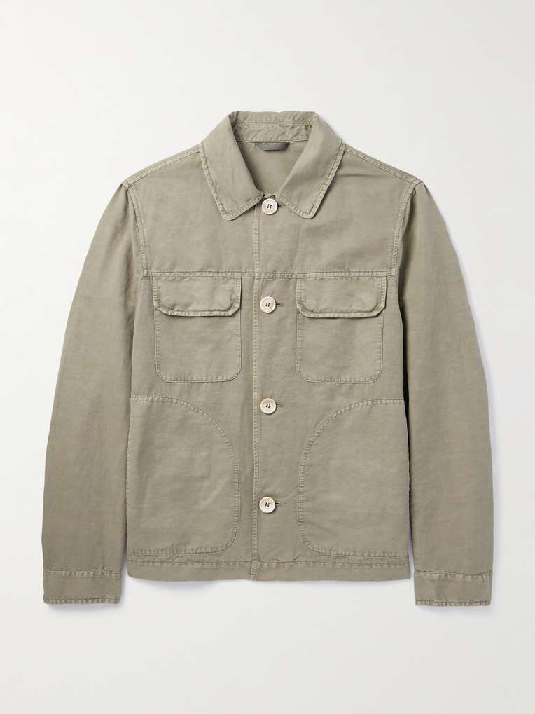Brunello Cucinelli — Linen and Cotton-Blend Gabardine Overshirt