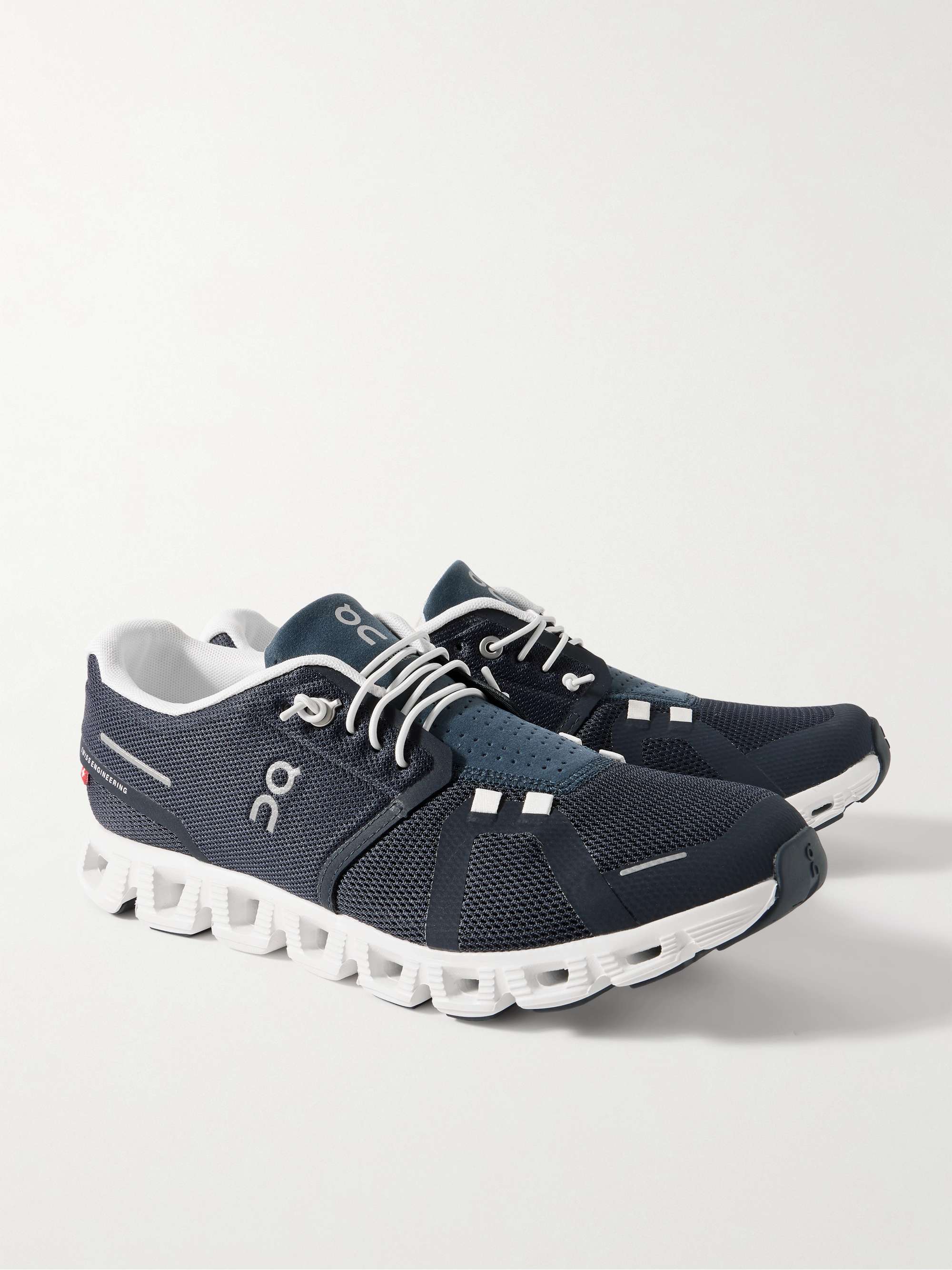 ON Cloud 5 Rubber-Trimmed Recycled Mesh Running Sneakers