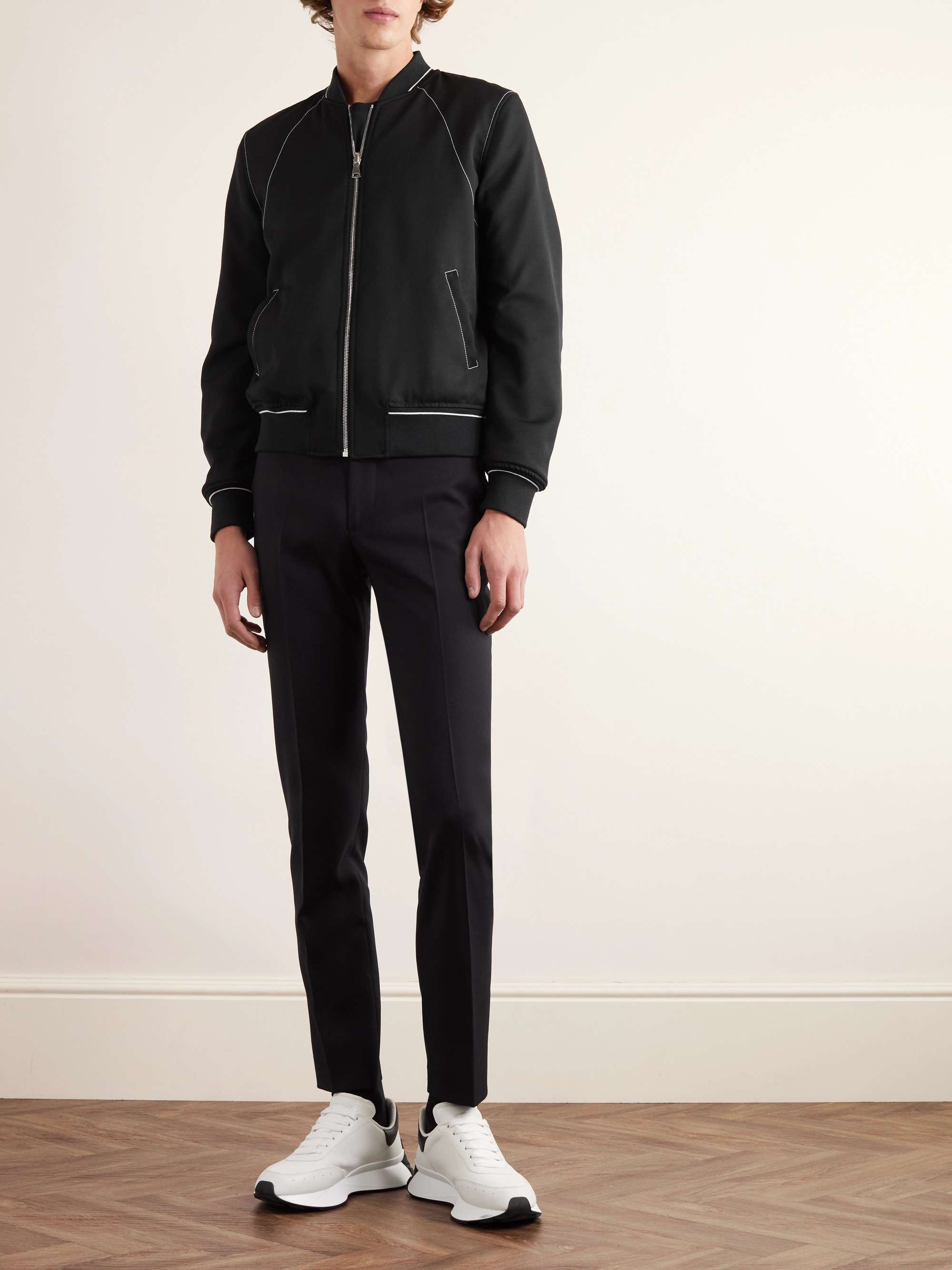 Gucci colour-block bomber jacket - Black