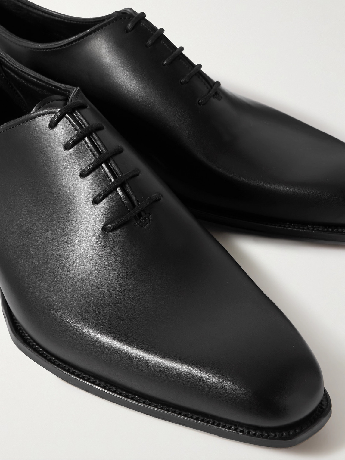 Shop George Cleverley Merlin Leather Oxford Shoes In Black