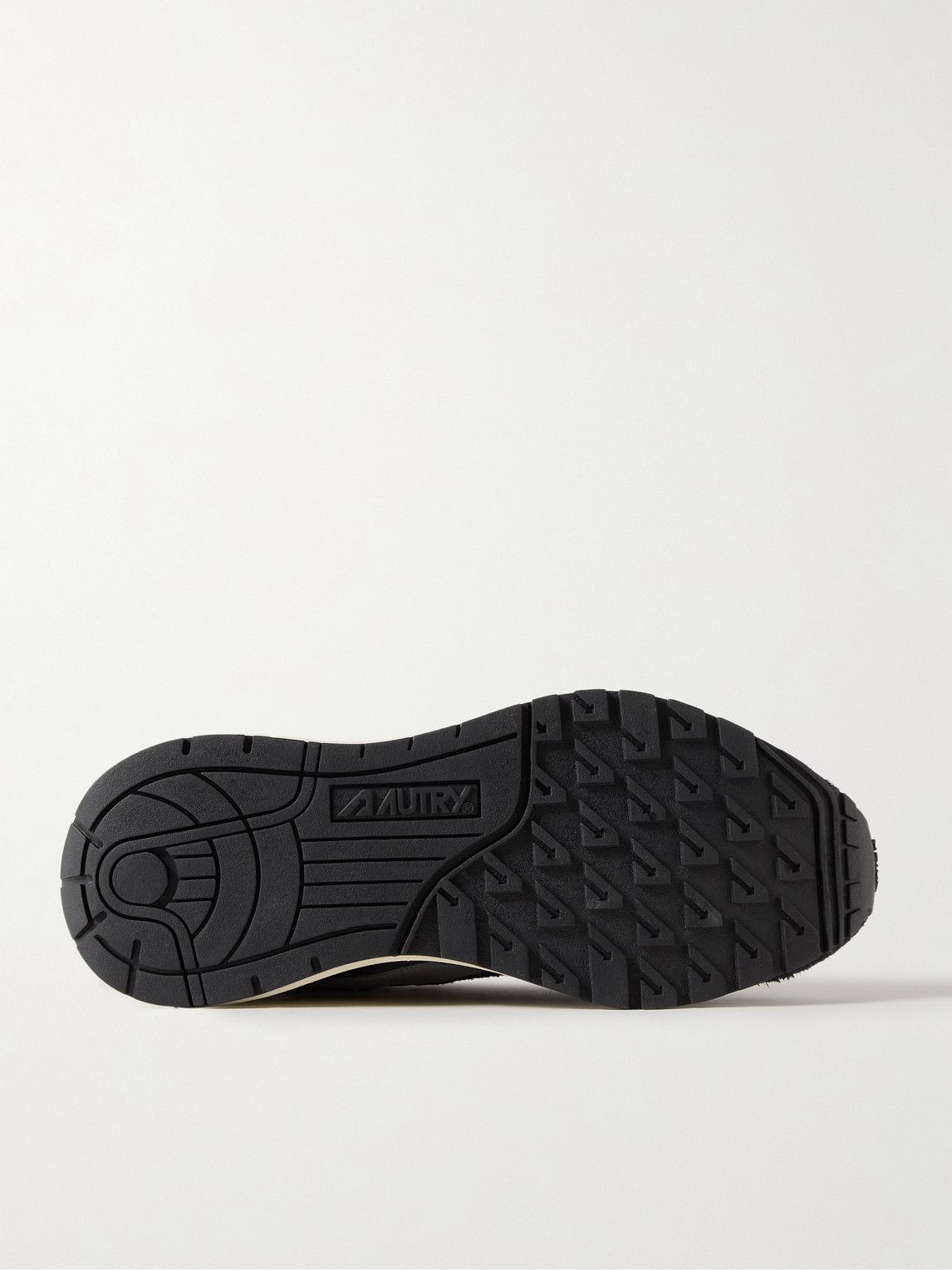 Autry Reelwind Running Sneakers In Suede And Nylon In Black