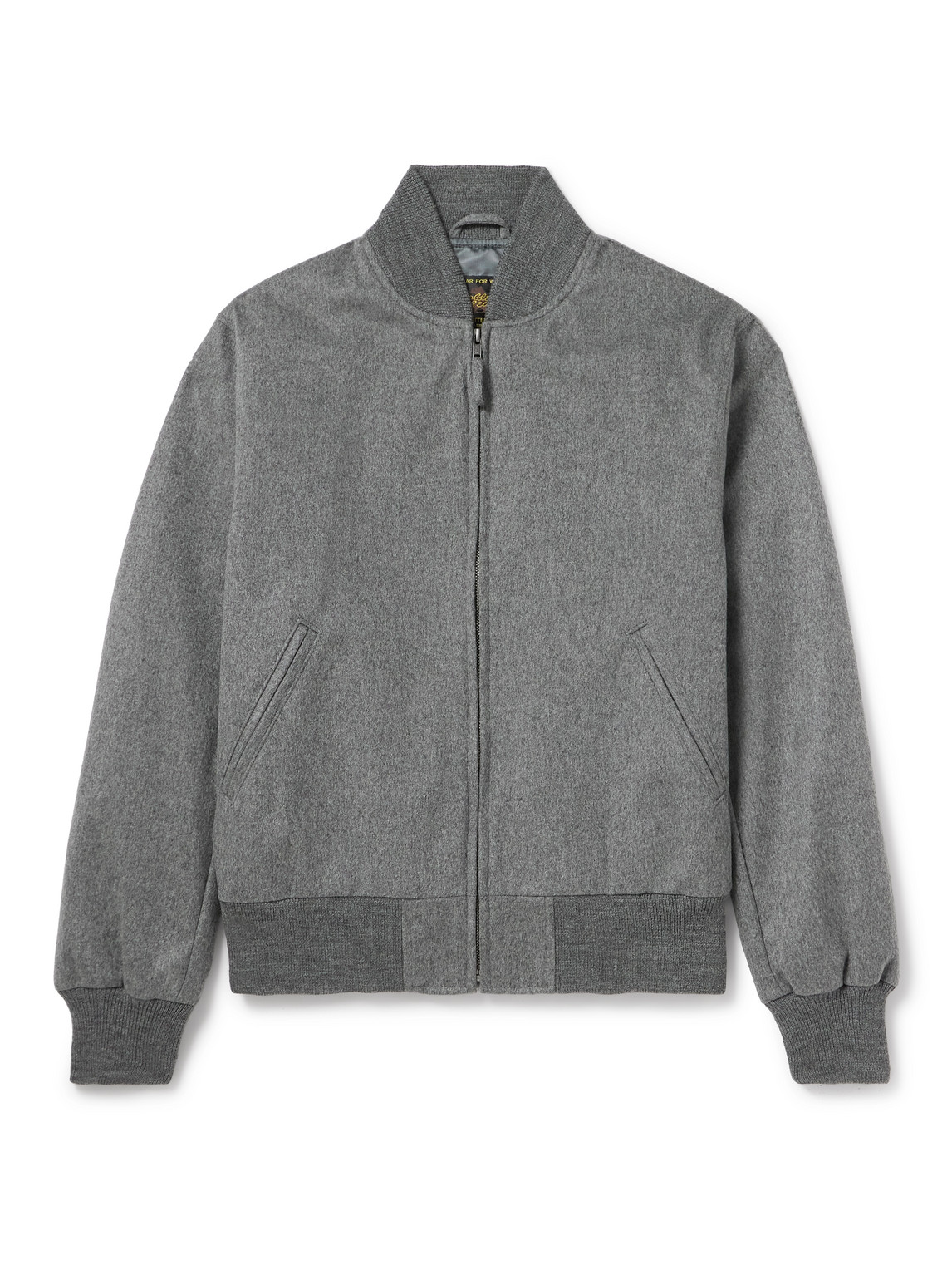 Golden Bear The Jackson Wool Bomber Jacket In Gray