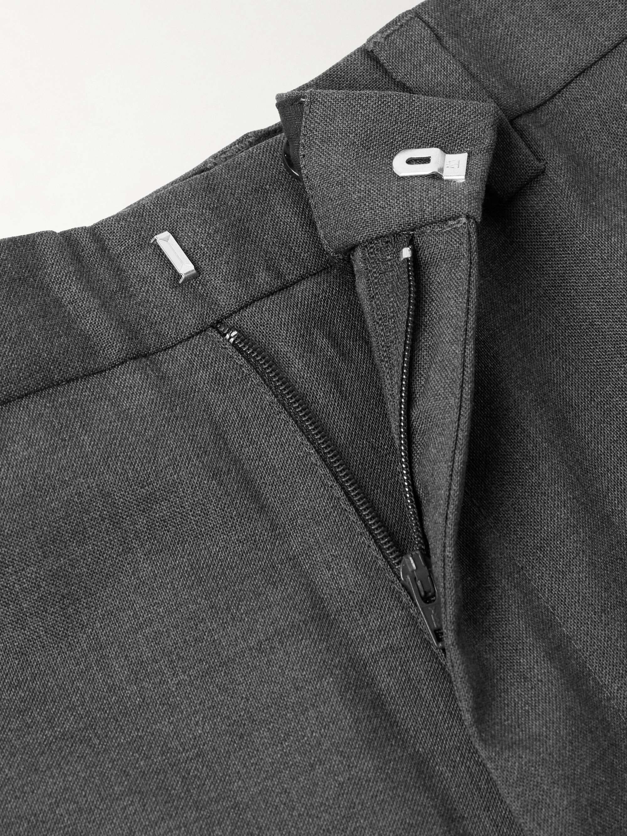 Straight-Leg Virgin Wool Suit Trousers - gray - IT 46