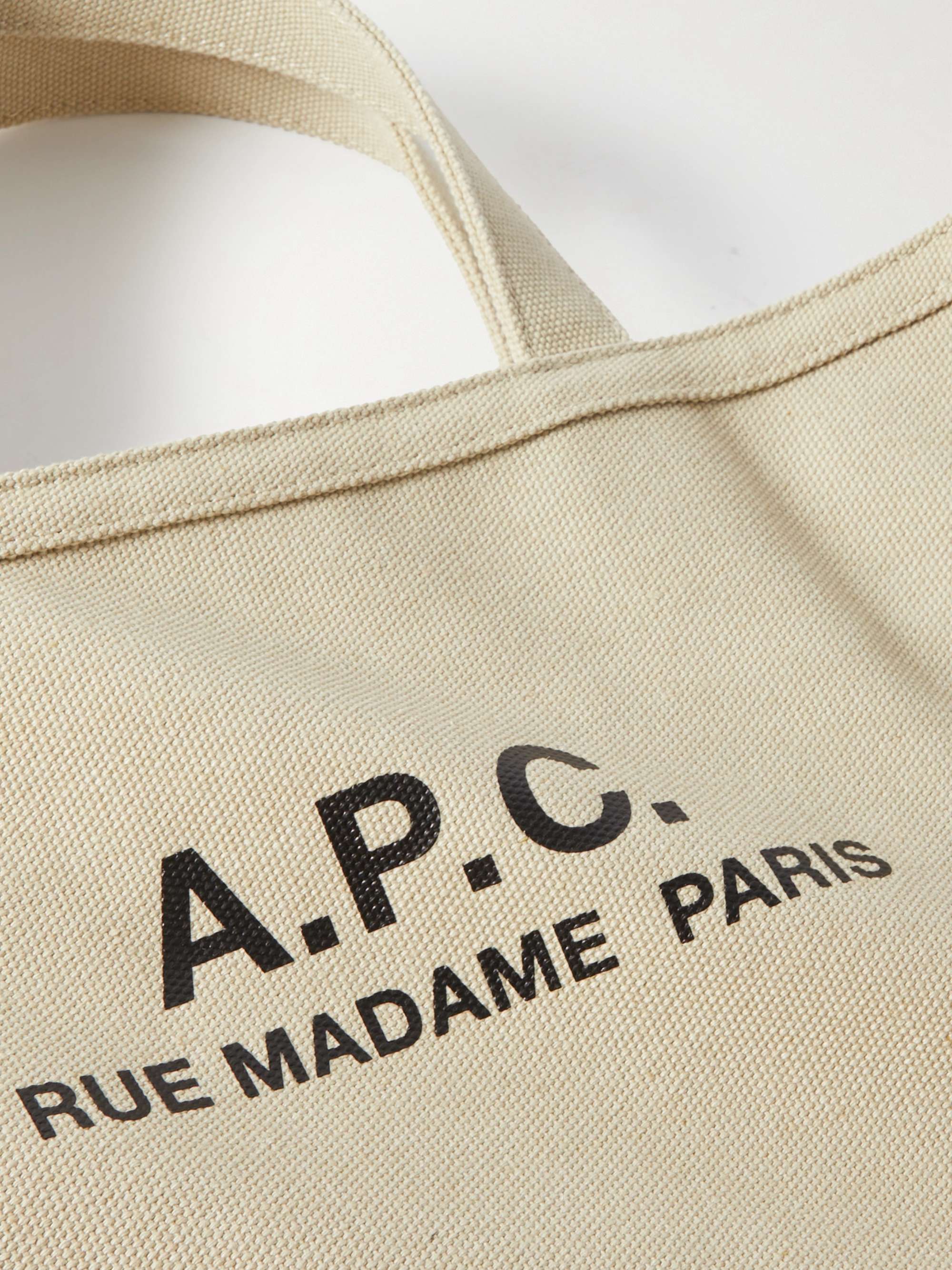 A.P.C. Logo-Print Cotton-Canvas Tote Bag