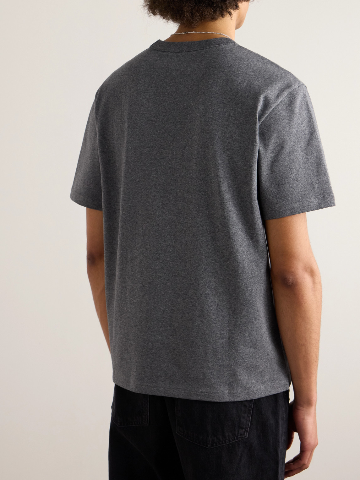 A.P.C. - Logo-Flocked Cotton-Jersey T-Shirt