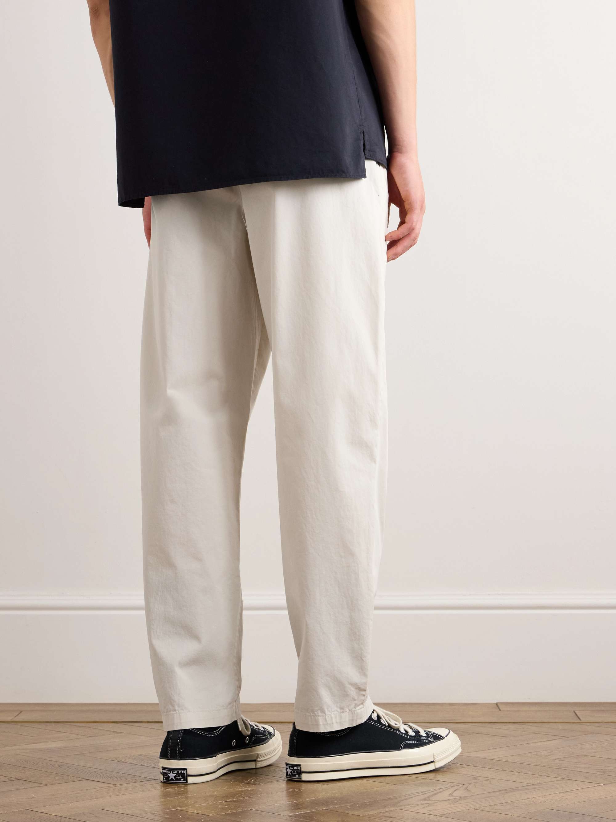 White Renato Straight-Leg Pleated Cotton Trousers | A.P.C.