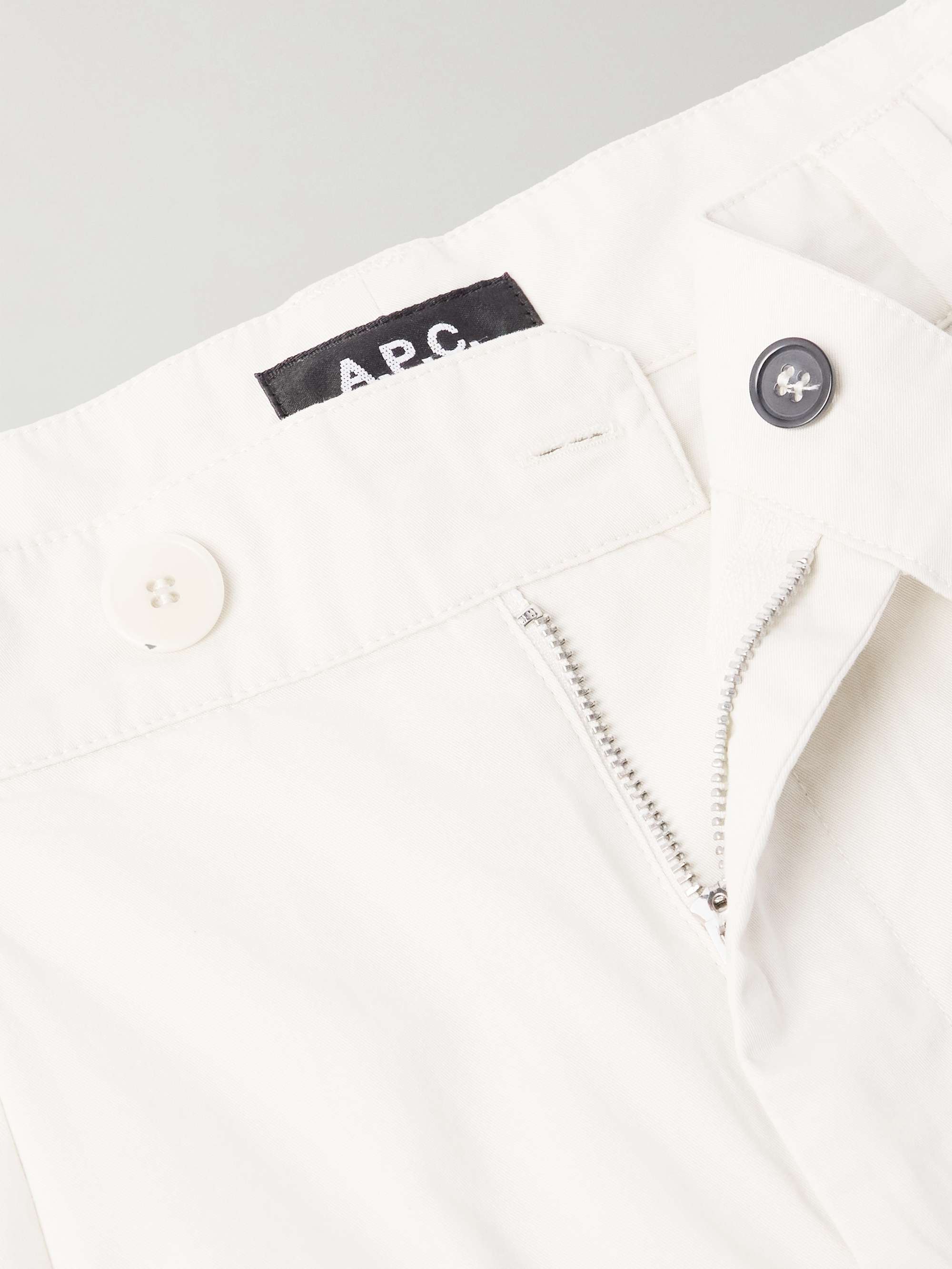 A.P.C. Renato Straight-Leg Pleated Cotton Trousers for Men A.P.C. Renato Straight-Leg Pleated Cotton Trousers for Men