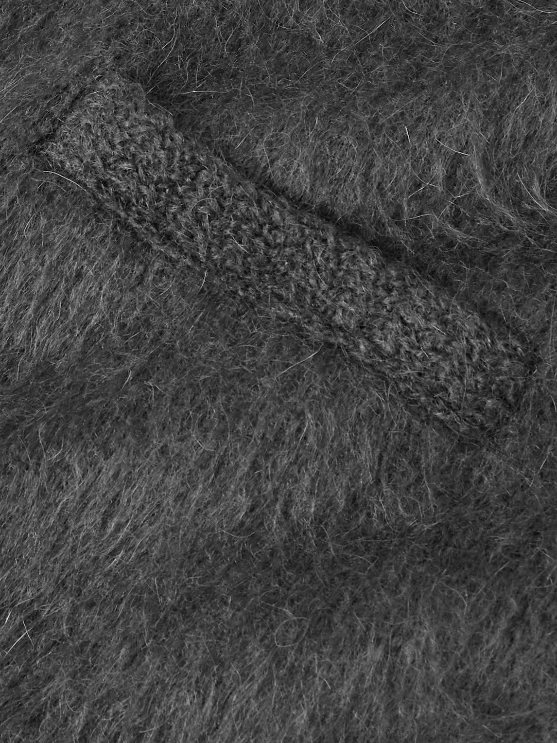 Celine Brushed Mohair-blend Cardigan In Gray