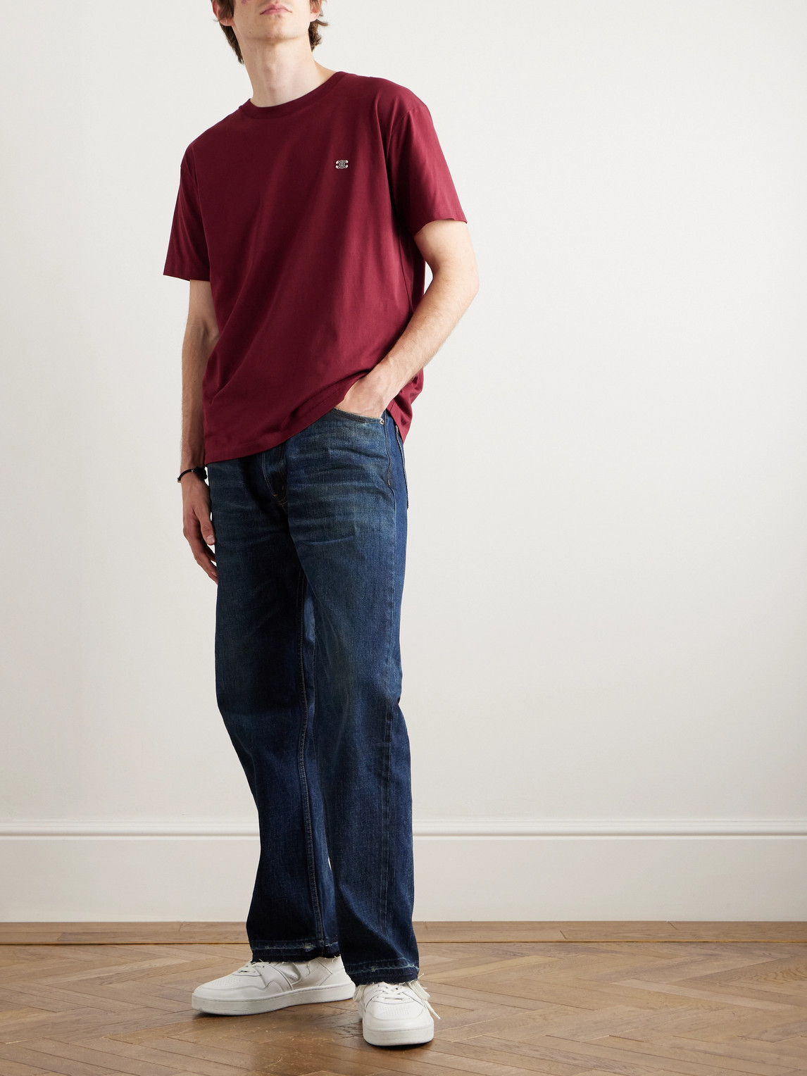 Logo-Embroidered Cotton-Jersey T-Shirt — 2