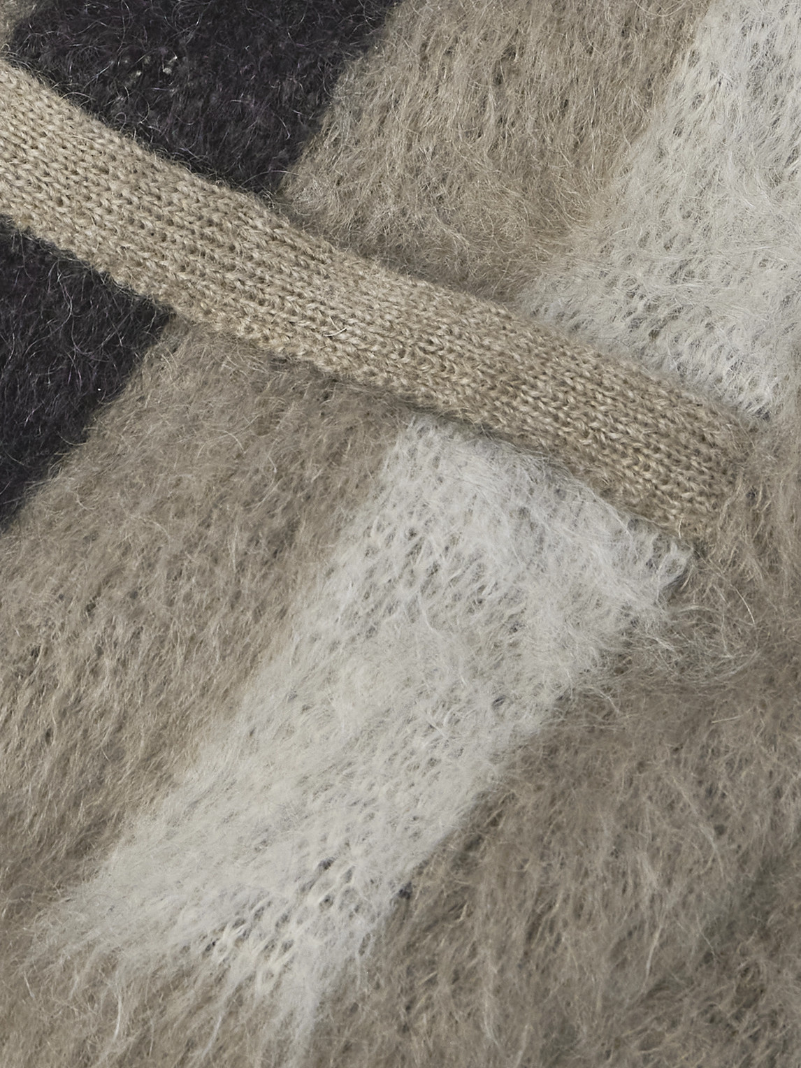 Celine Striped Wool-blend Cardigan In Gray
