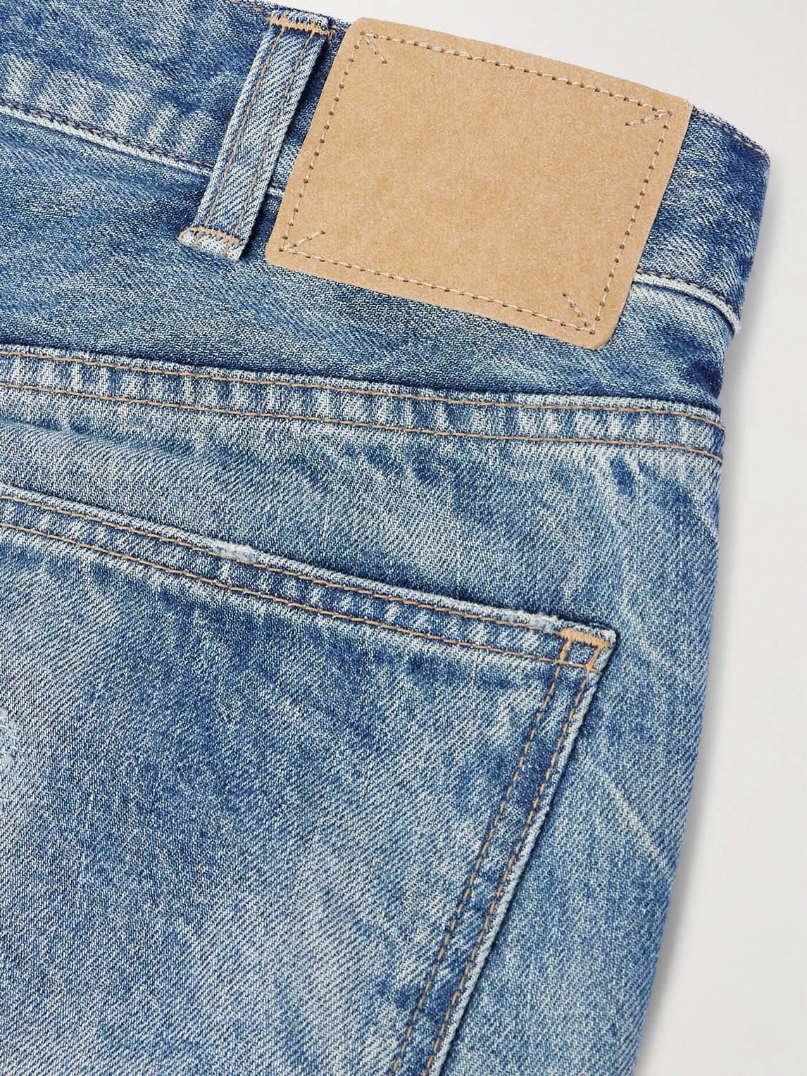 Celine Wide-leg Distressed Jeans In Blue