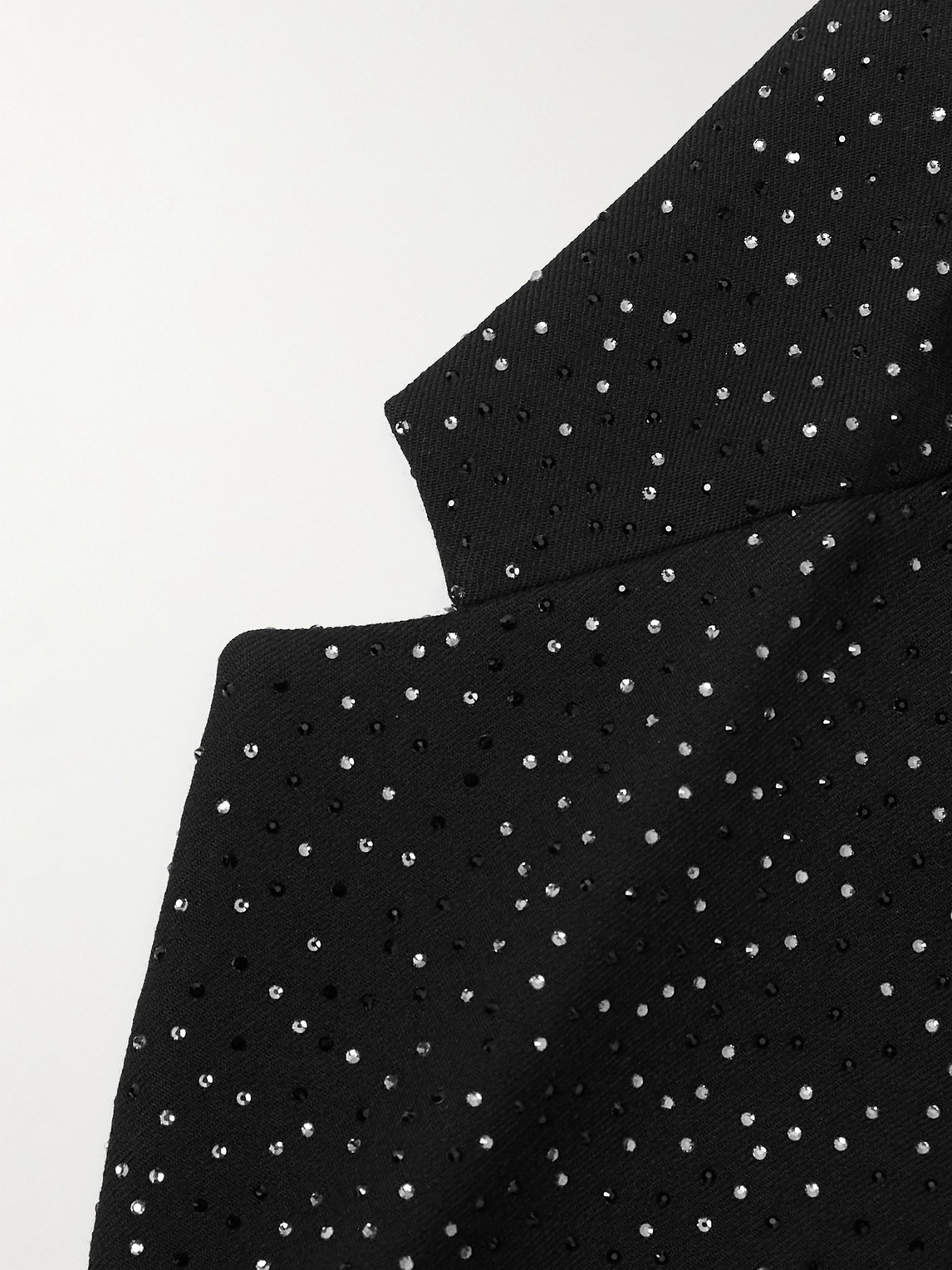 Celine Slim-fit Crystal-embellished Wool-twill Suit Jacket In Animal Print